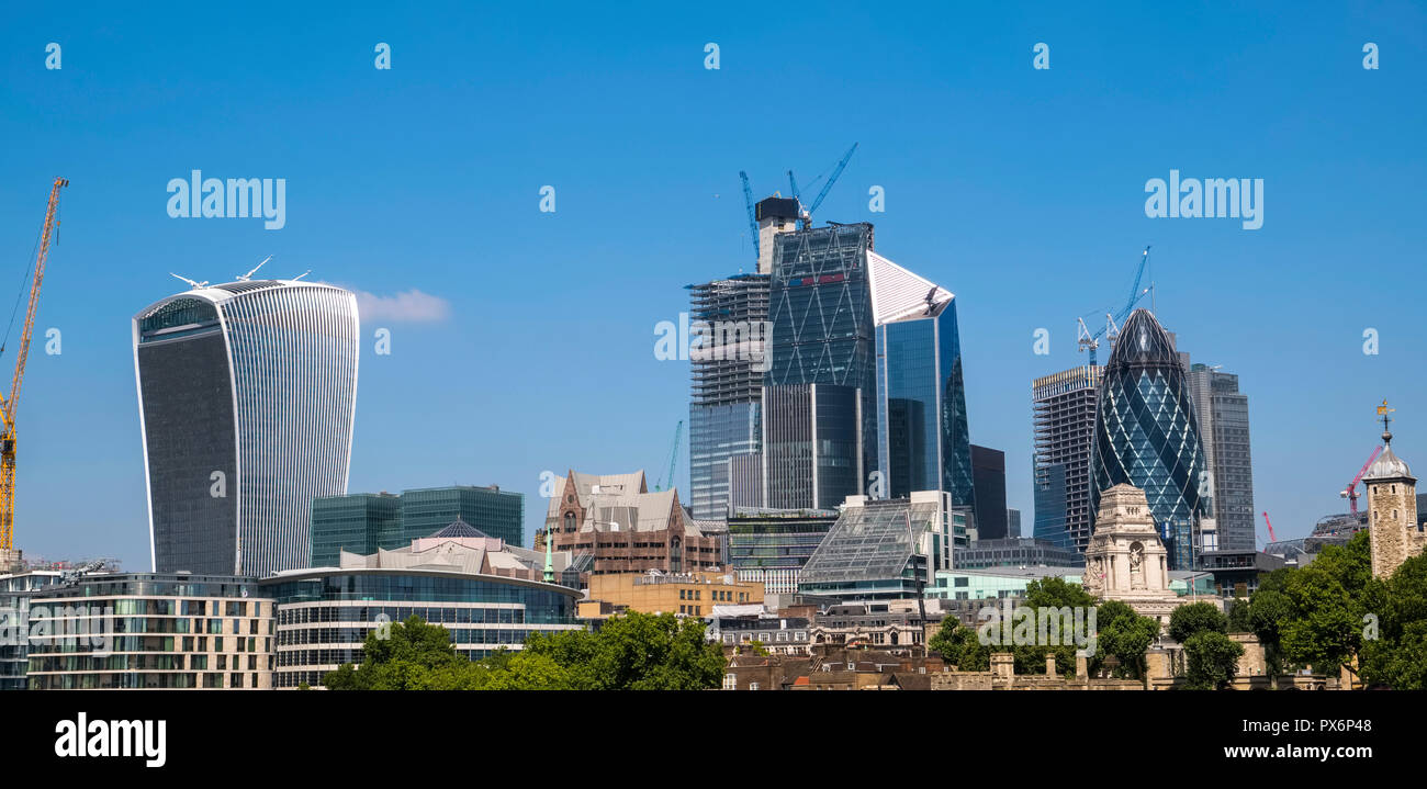 City of London Skyline, London, England, UK Stock Photo