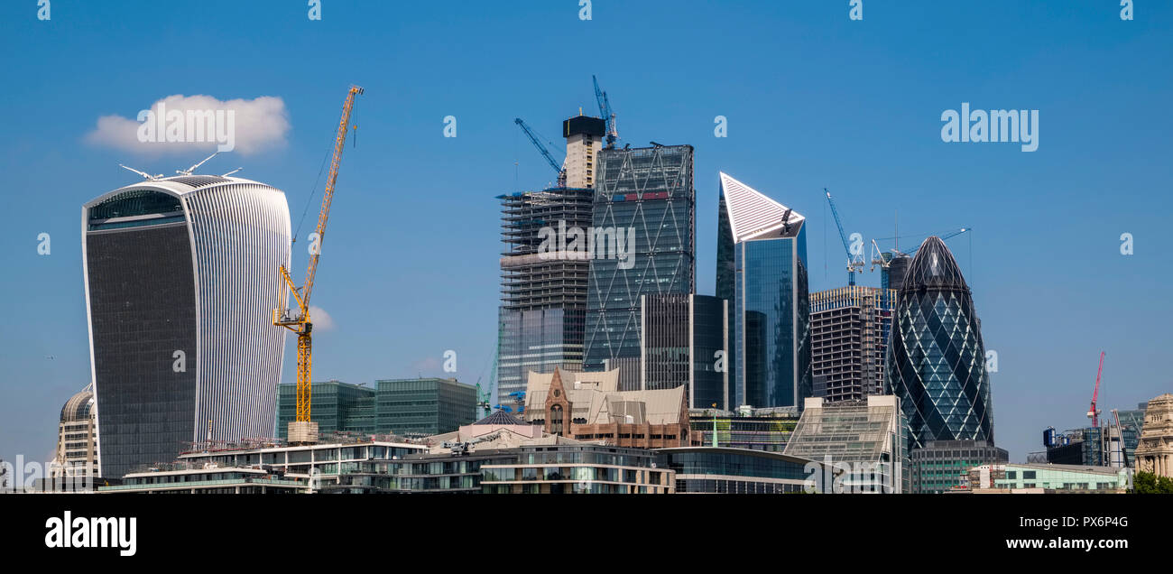 City of London Skyline, London, England, UK Stock Photo