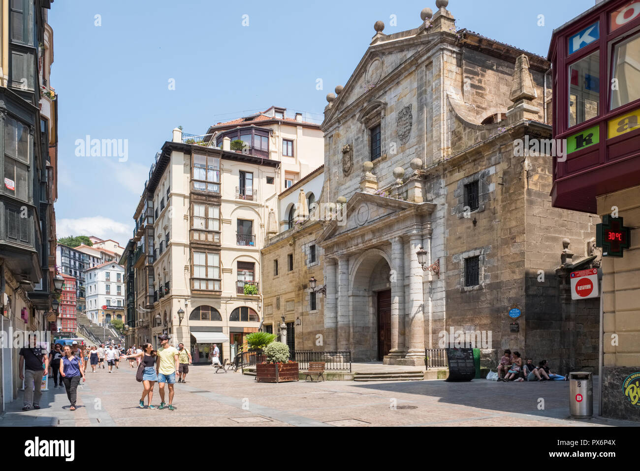 Santos Juanes Church, Old Town, Bilbao, Spain, Europe Stock Photo