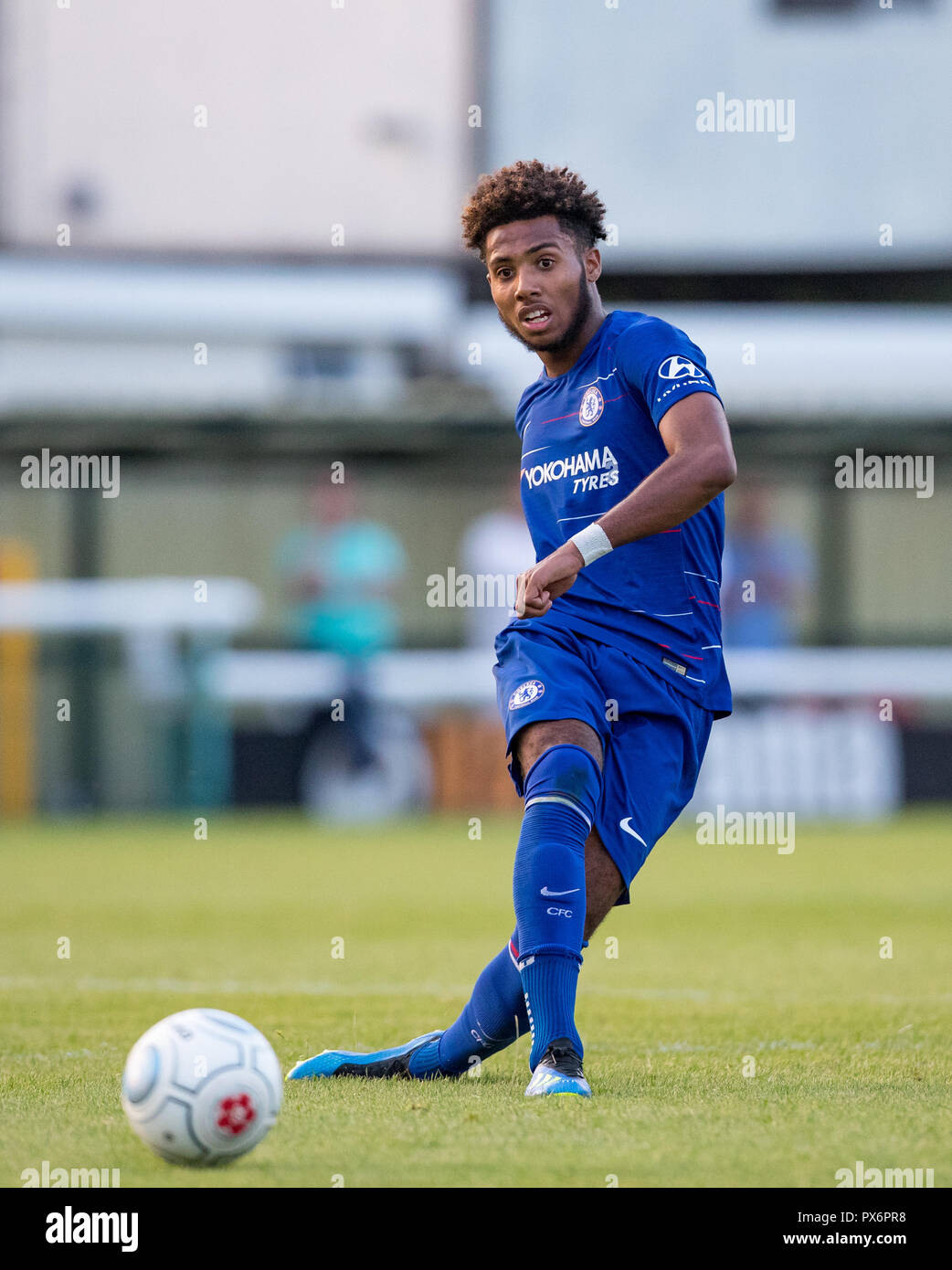 Marcel Lavinier of Chelsea during the 2018/19 Pre Season Friendly match between Woking and Chelsea XI at the Kingfield Stadium, Woking, England on 18  Stock Photo