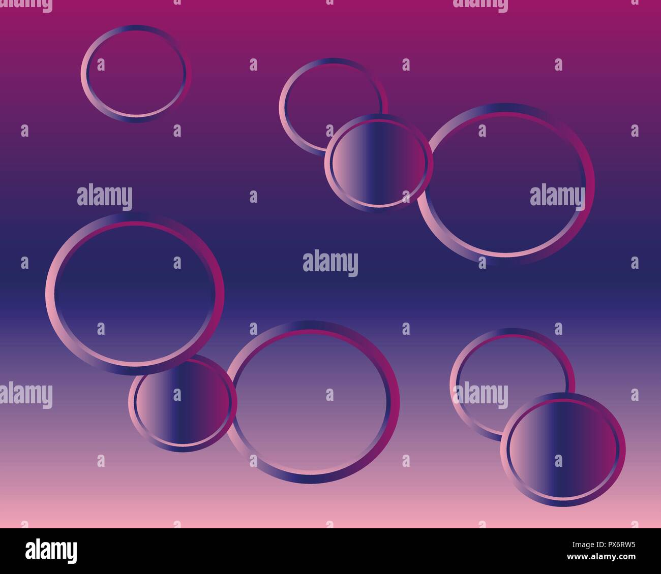 Abstract 3D magenta background with round bubbles Stock Vector Image ...