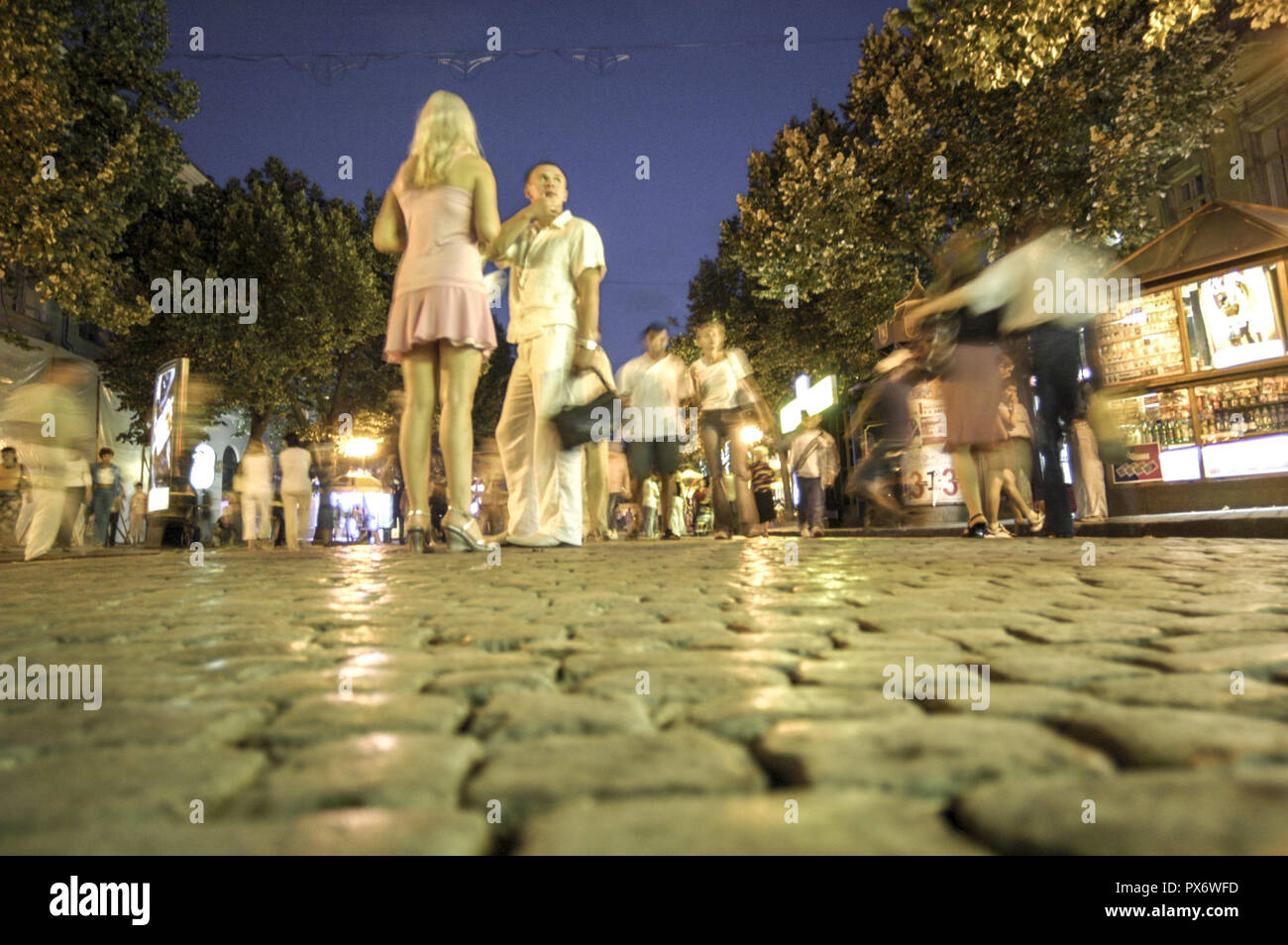 Odessa nightlife, vulitsya Deybasivska street, Ukraine, Southern