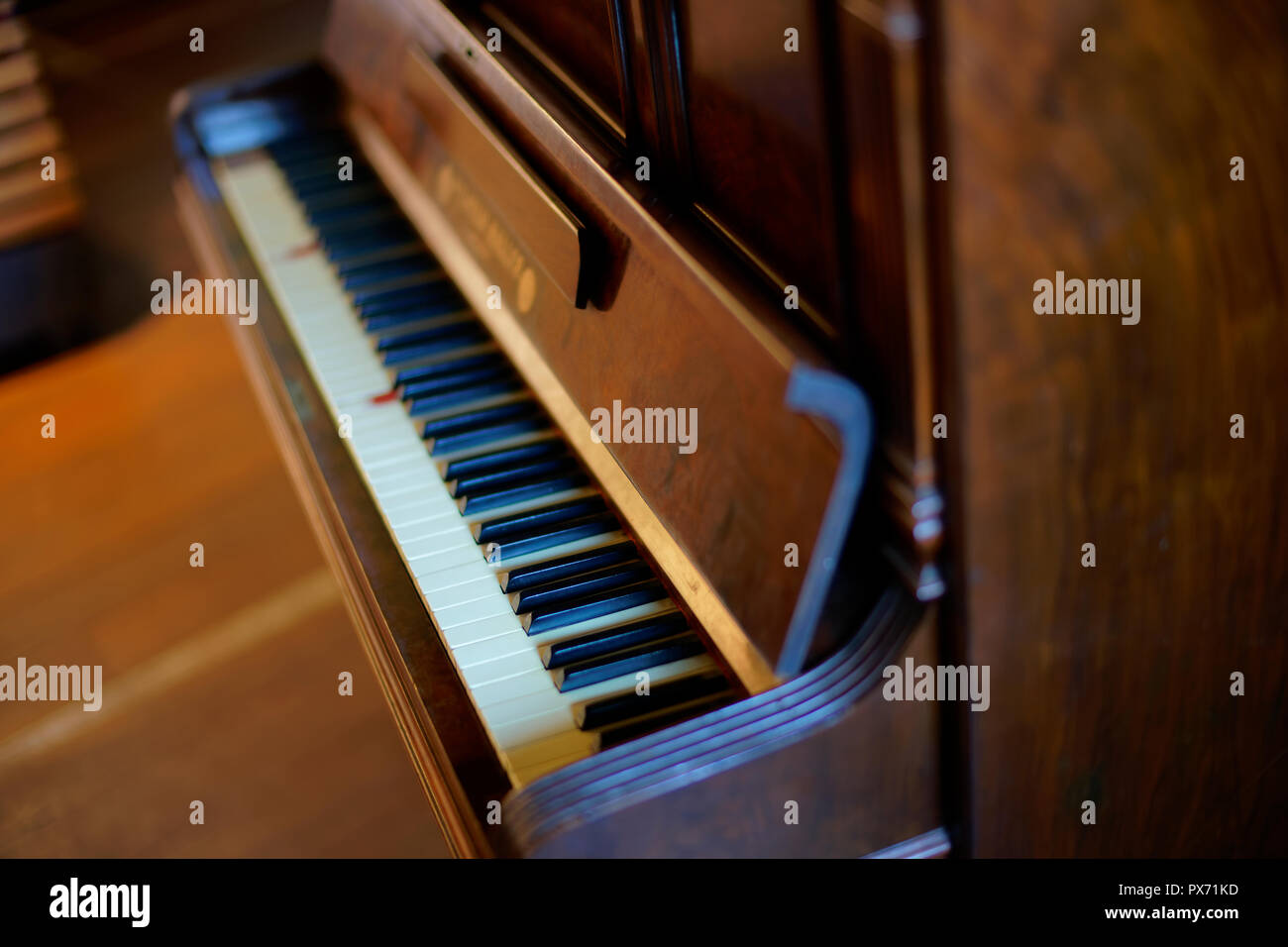 Old Theatre Piano Stock Photo