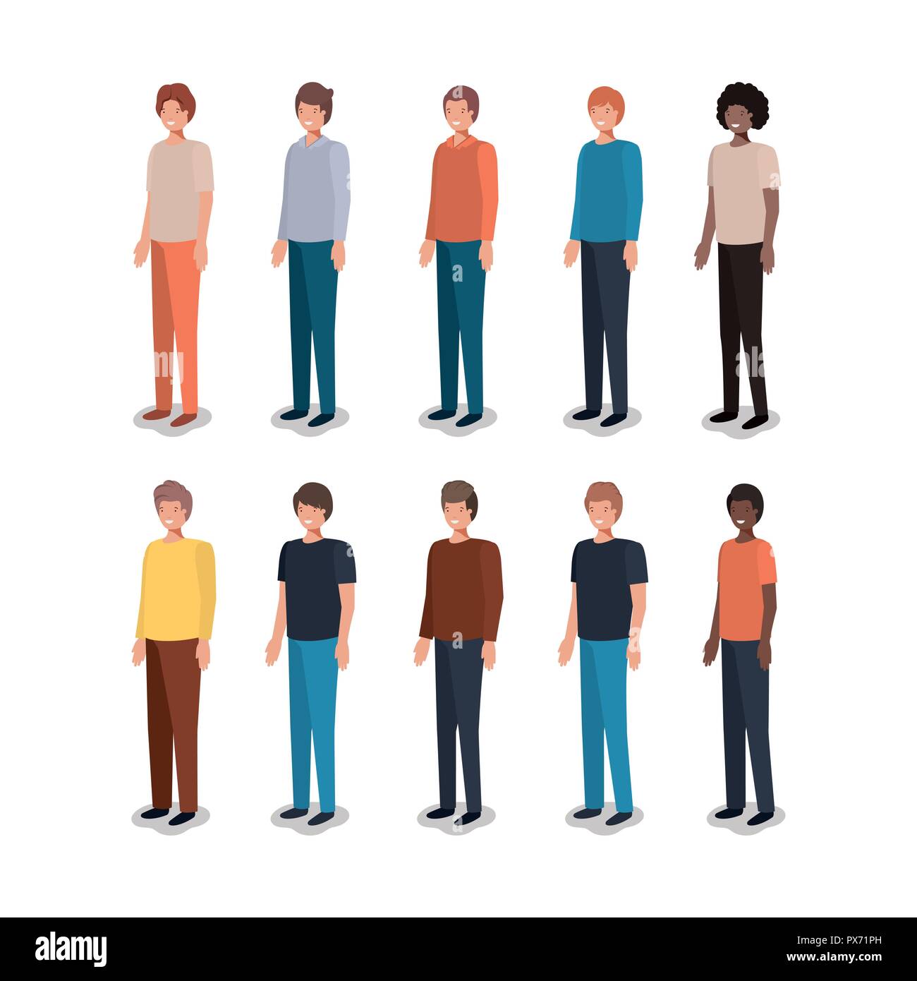 group of men friends characters Stock Vector Image & Art - Alamy