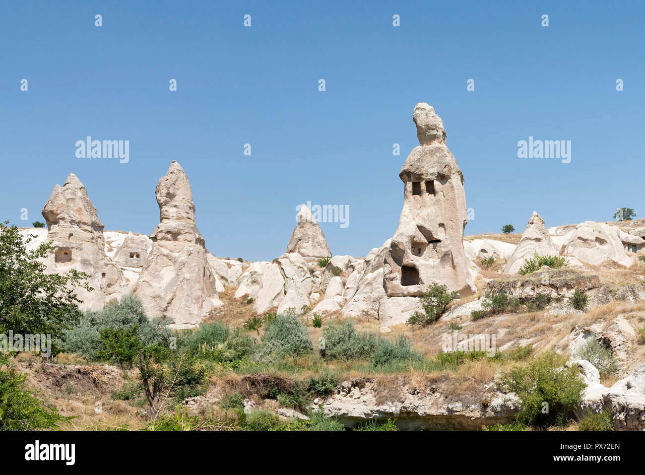 Rock houses in Cappadocia Stock Photo Alamy