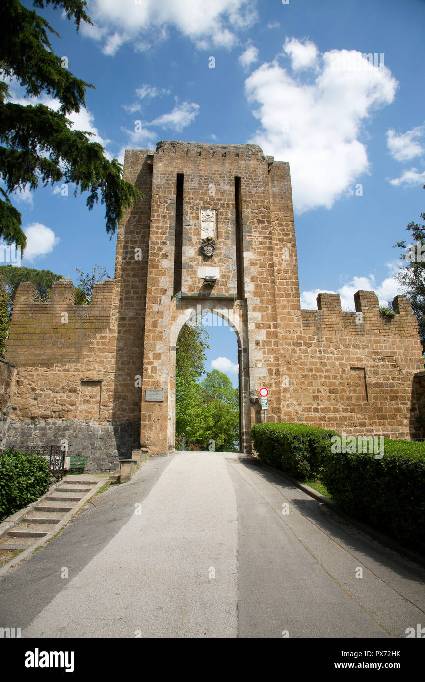 Orvieto, main gate of the medieval Fortezza built by order of the ...