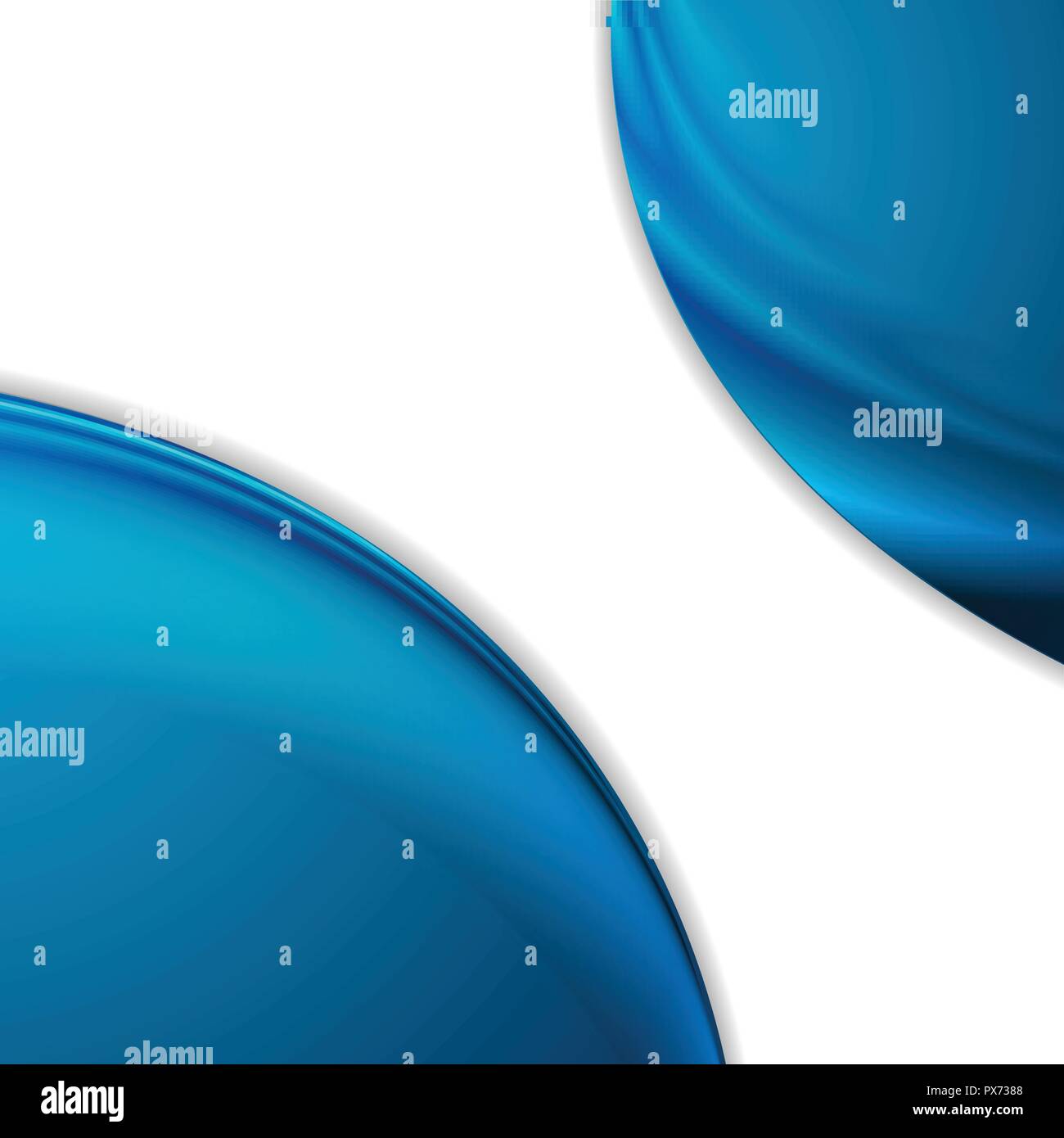 Abstract smooth blue waves on white background. Vector design Stock ...