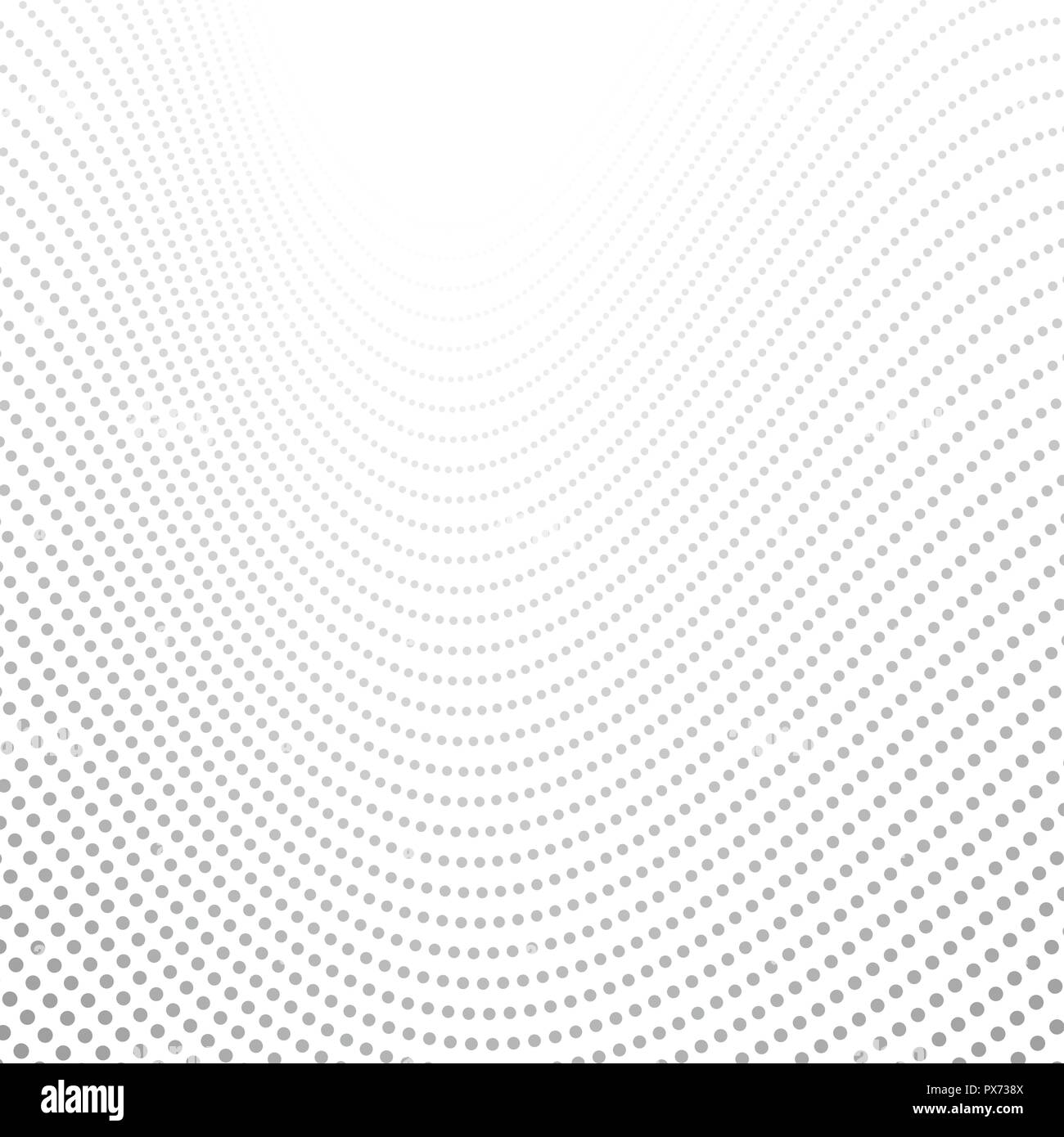 Grey tech wavy dotted lines abstract background. Vector design Stock Vector