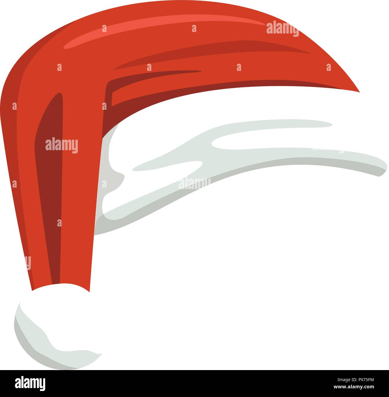 Santa Claus red hat isolated on white background Stock Vector Image ...