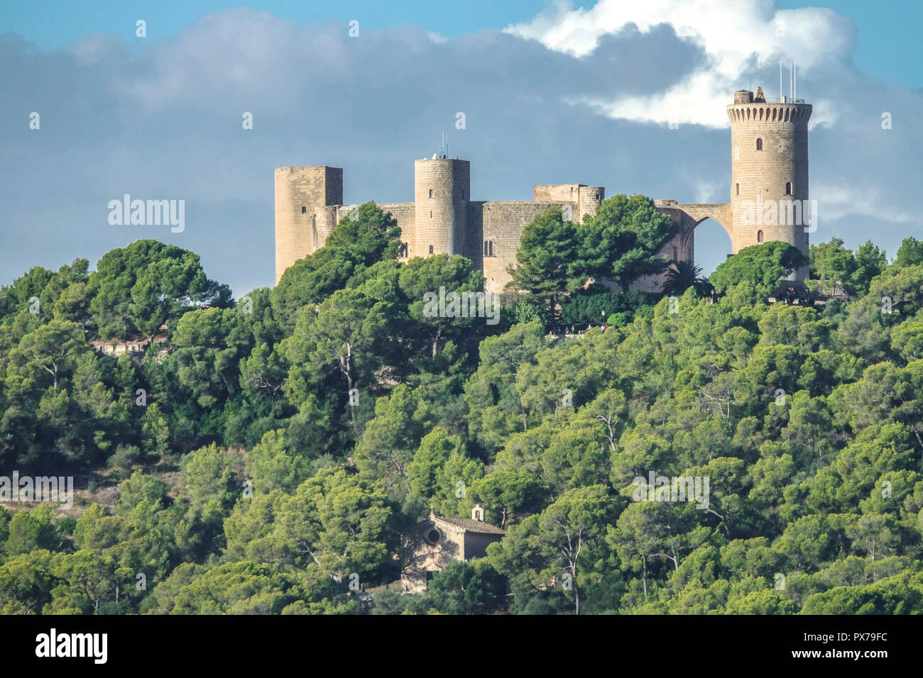 Bellver Castle Palma de Mallorca Castell de Bellver, Spain Stock Photo