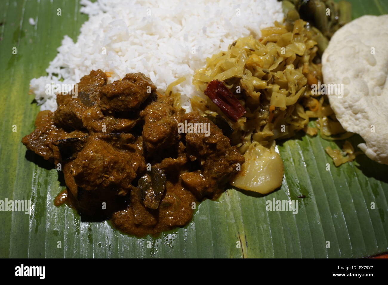 mutton masala rice Stock Photo