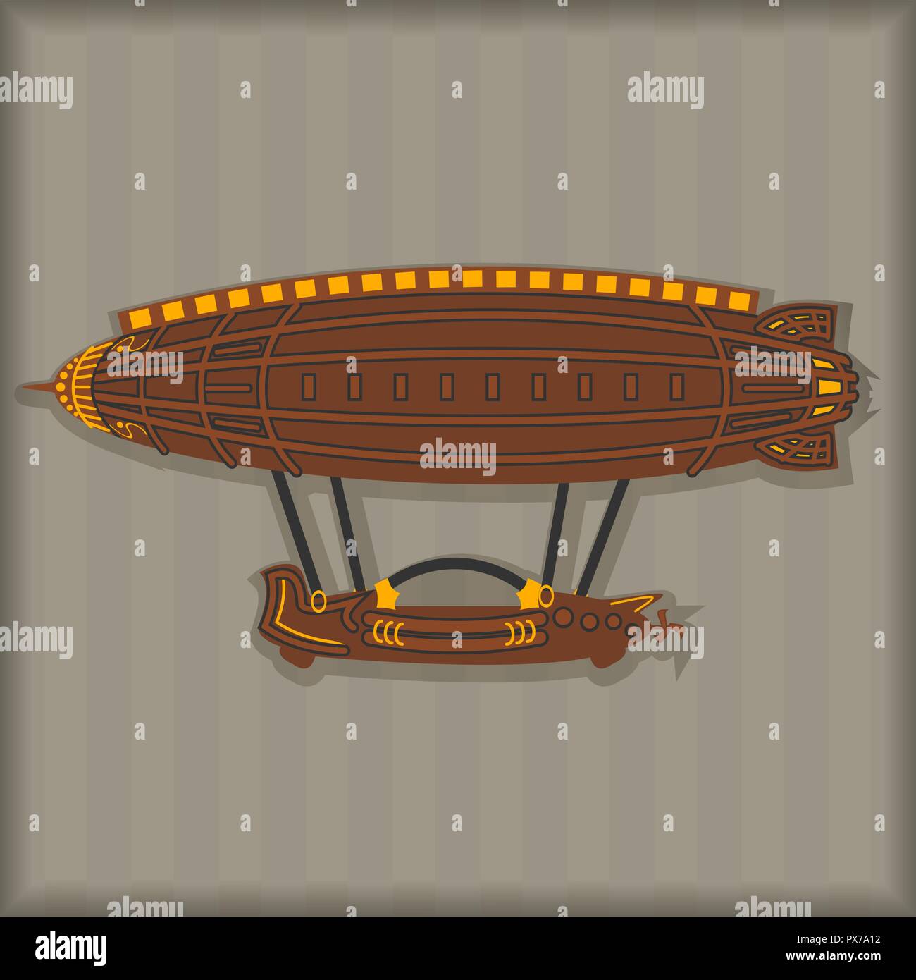 vector image set Steampunk design elements Stock Vector