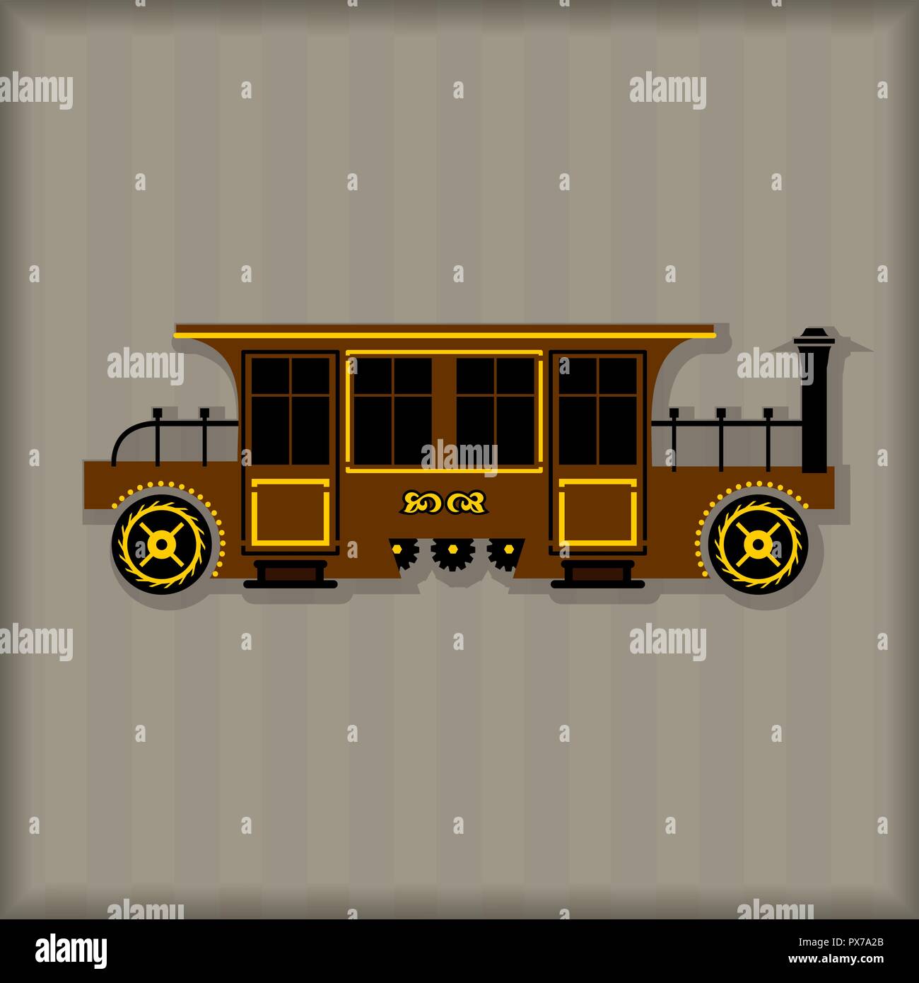 vector image set Steampunk design elements Stock Vector