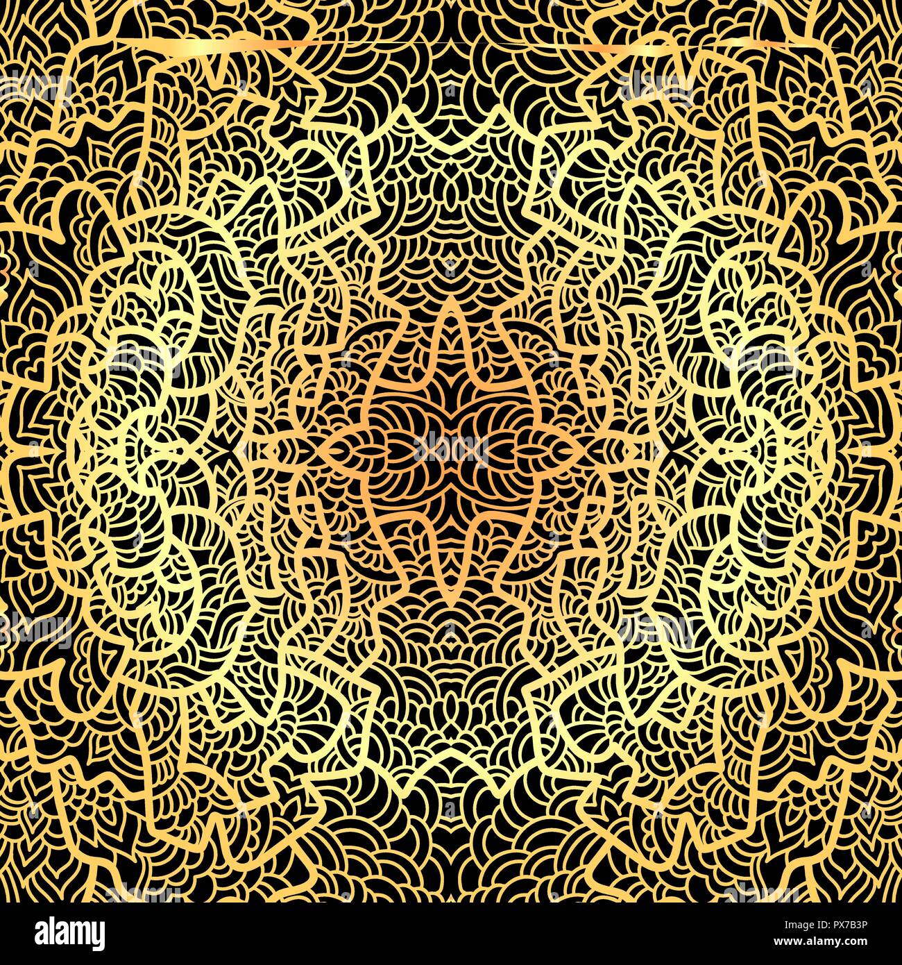 Abstract square pattern with asian motifs in oriental style. Vector ...