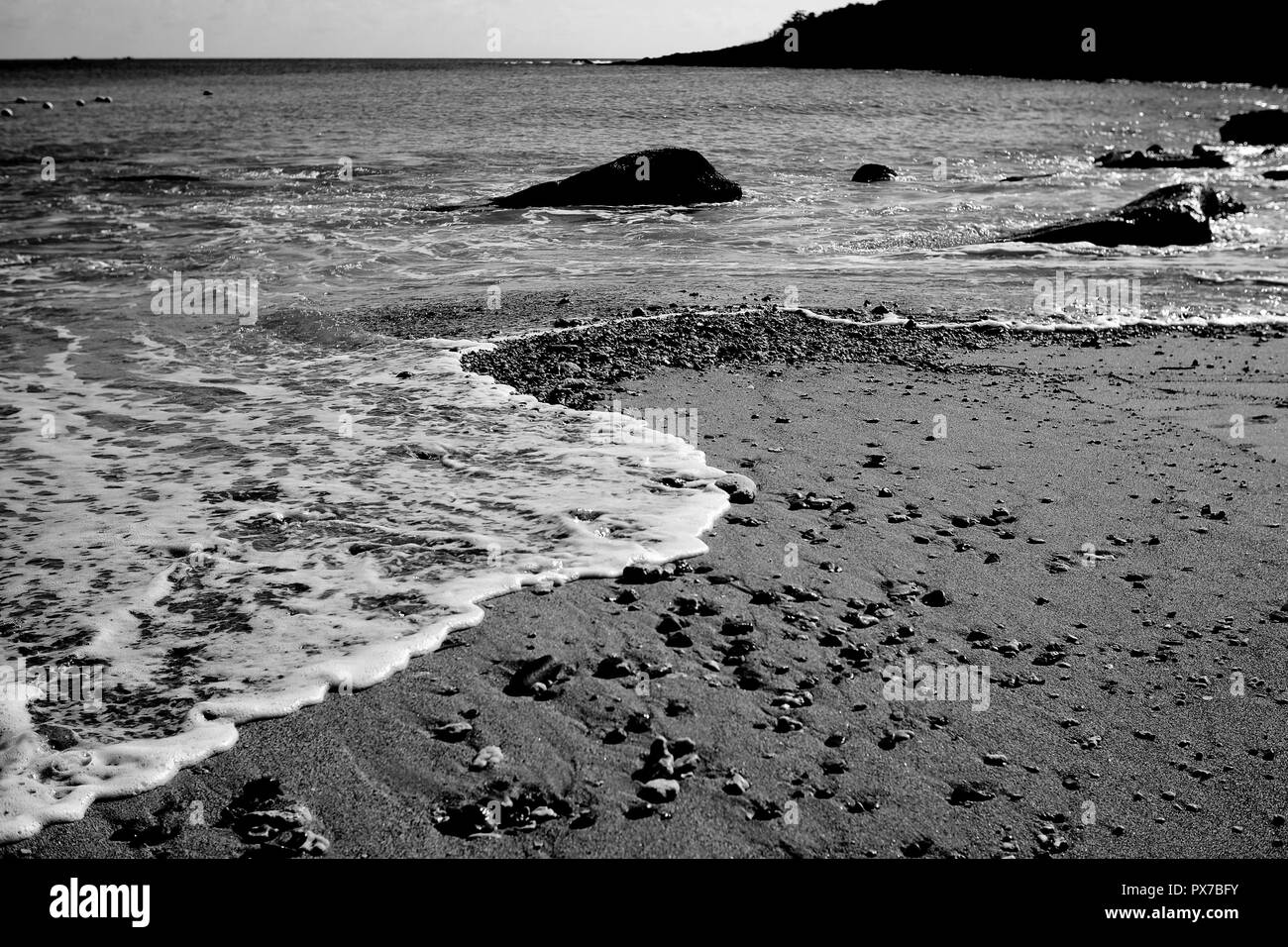 Beaches ocean Black and White Stock Photos & Images - Alamy