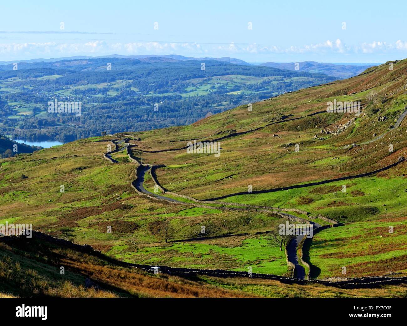 The Struggle, the road between Ambleside and Kirkstone Pass, Lake District National Park, Cumbria, England UK Stock Photo