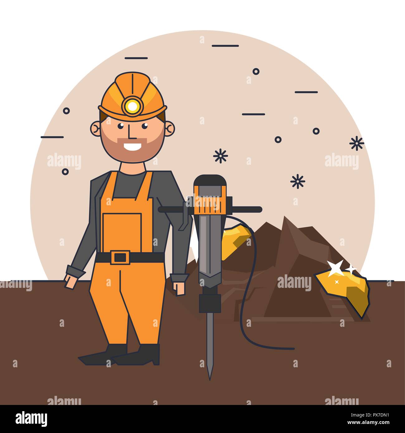 Mining worker cartoon Stock Vector Image & Art - Alamy