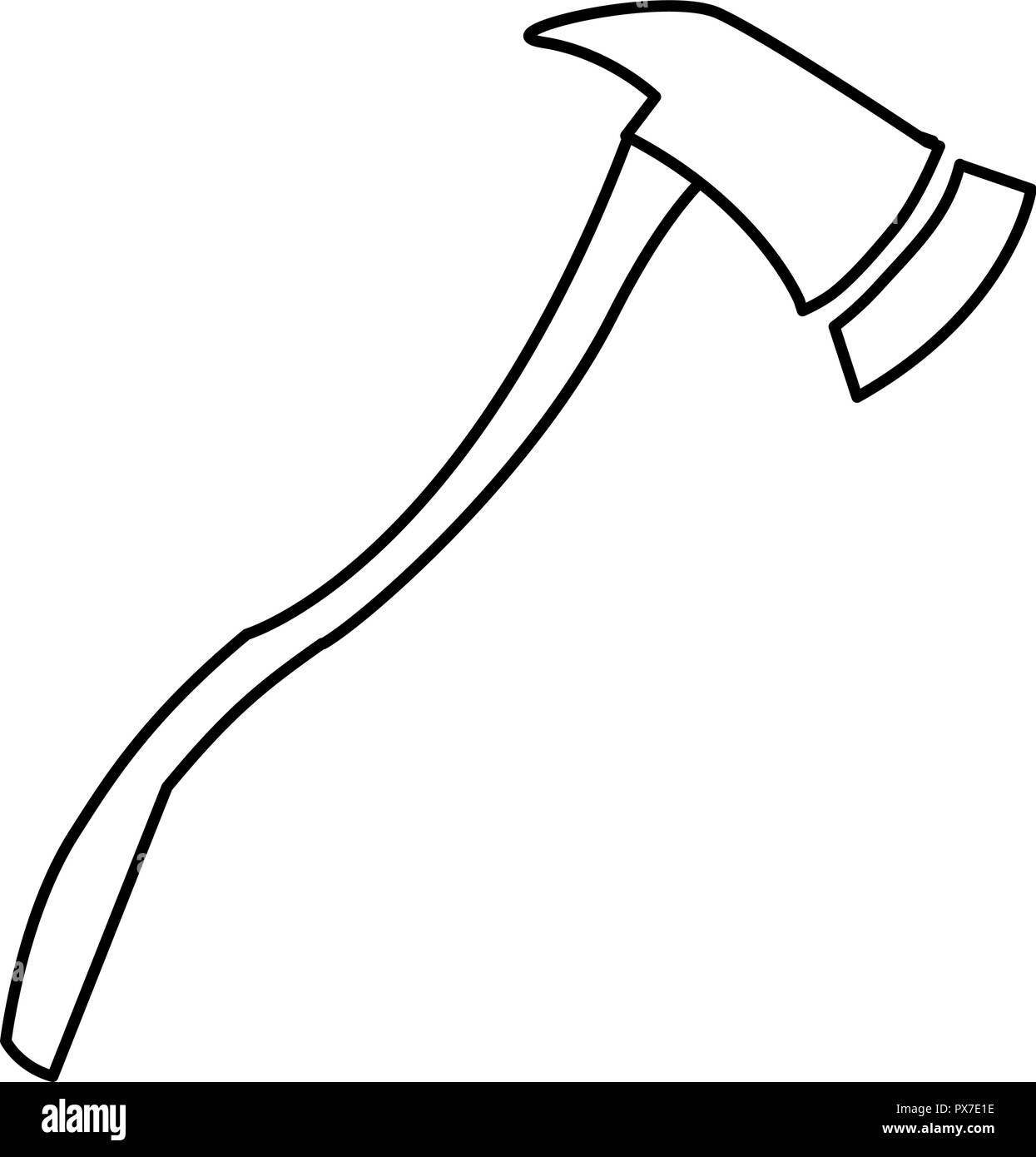 axe tool icon over white background, vector illustration Stock Vector