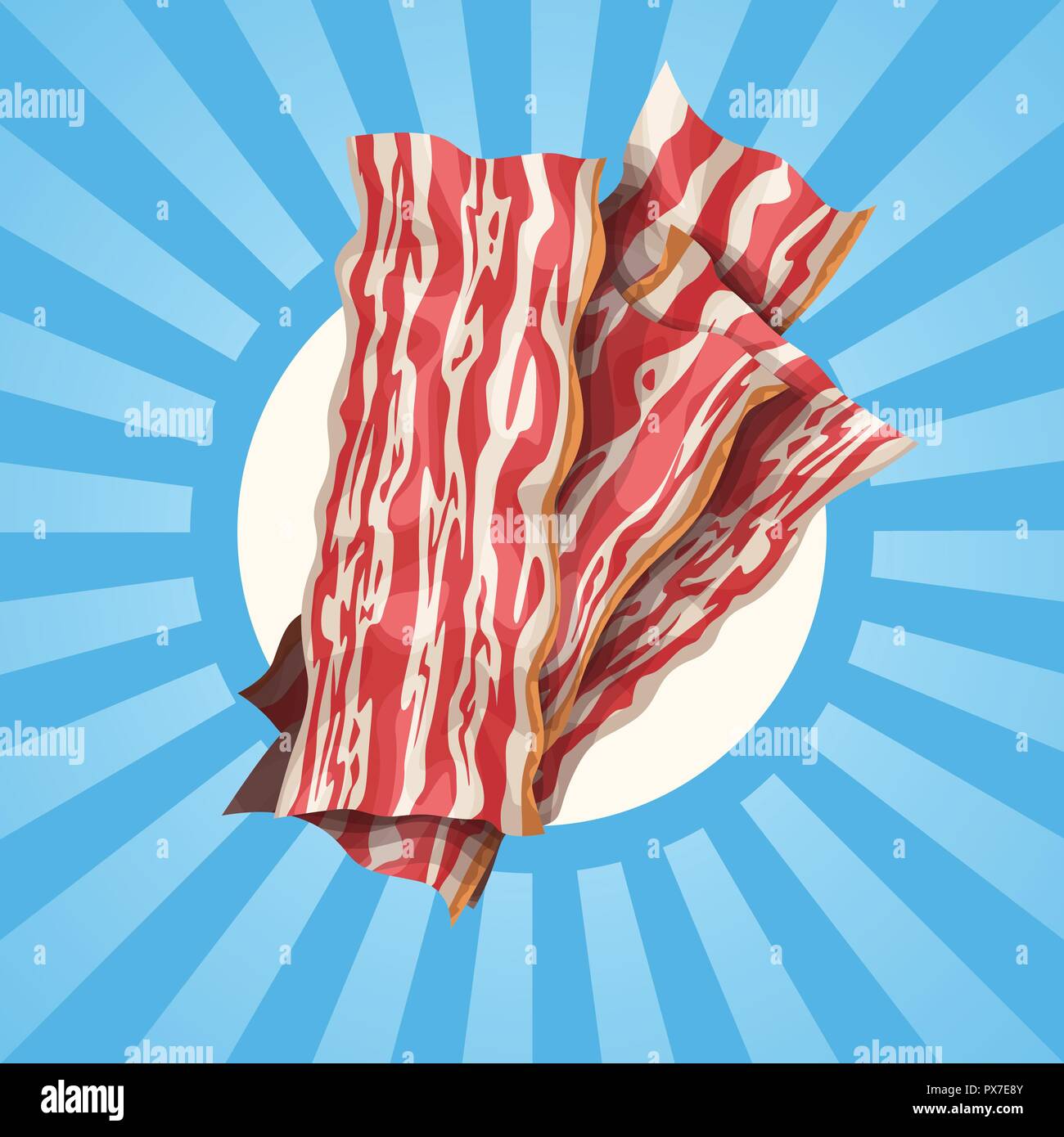 Red meat slices Stock Vector Images - Alamy