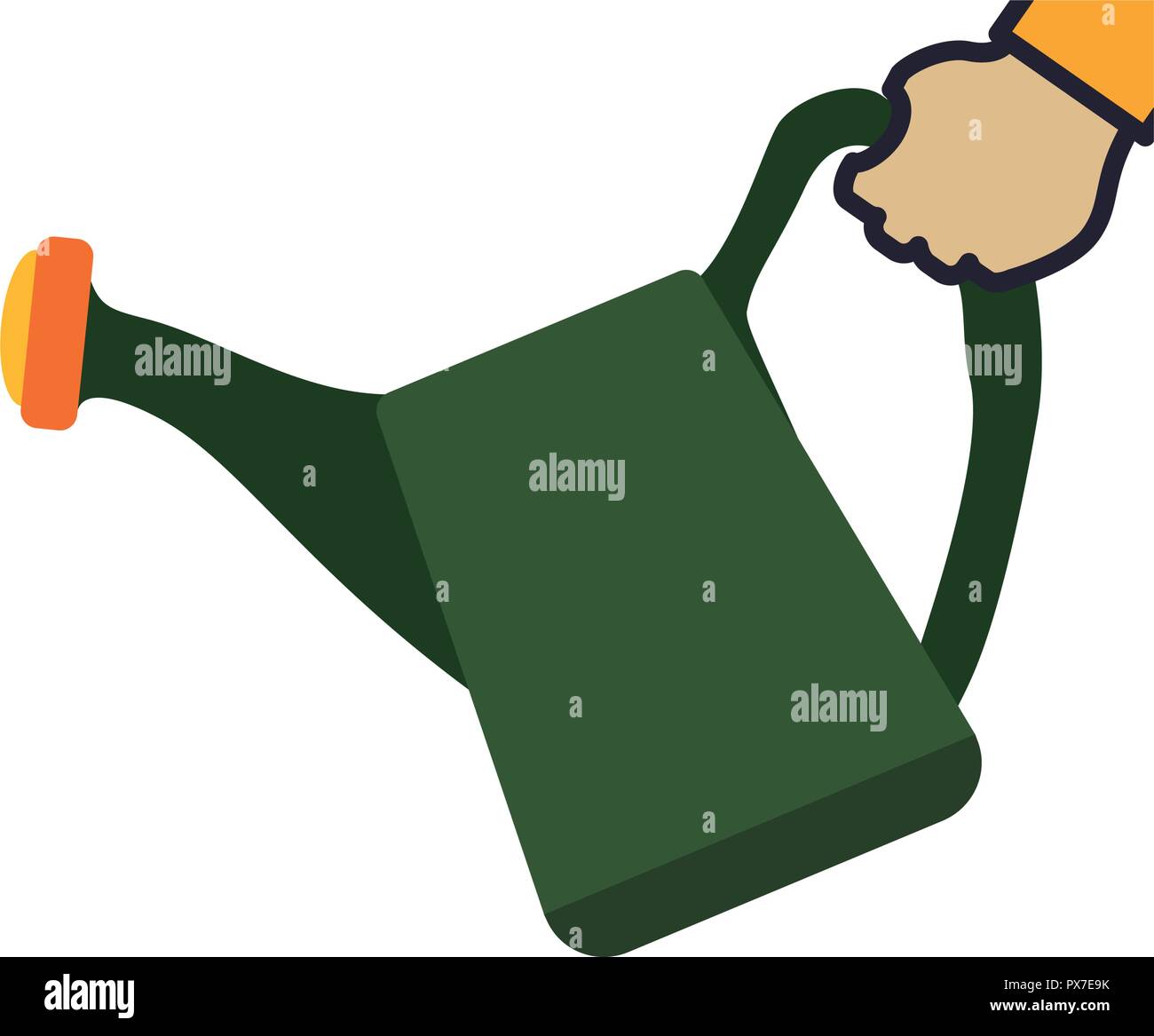 hand with gardening sprinkler pot vector illustration design Stock ...