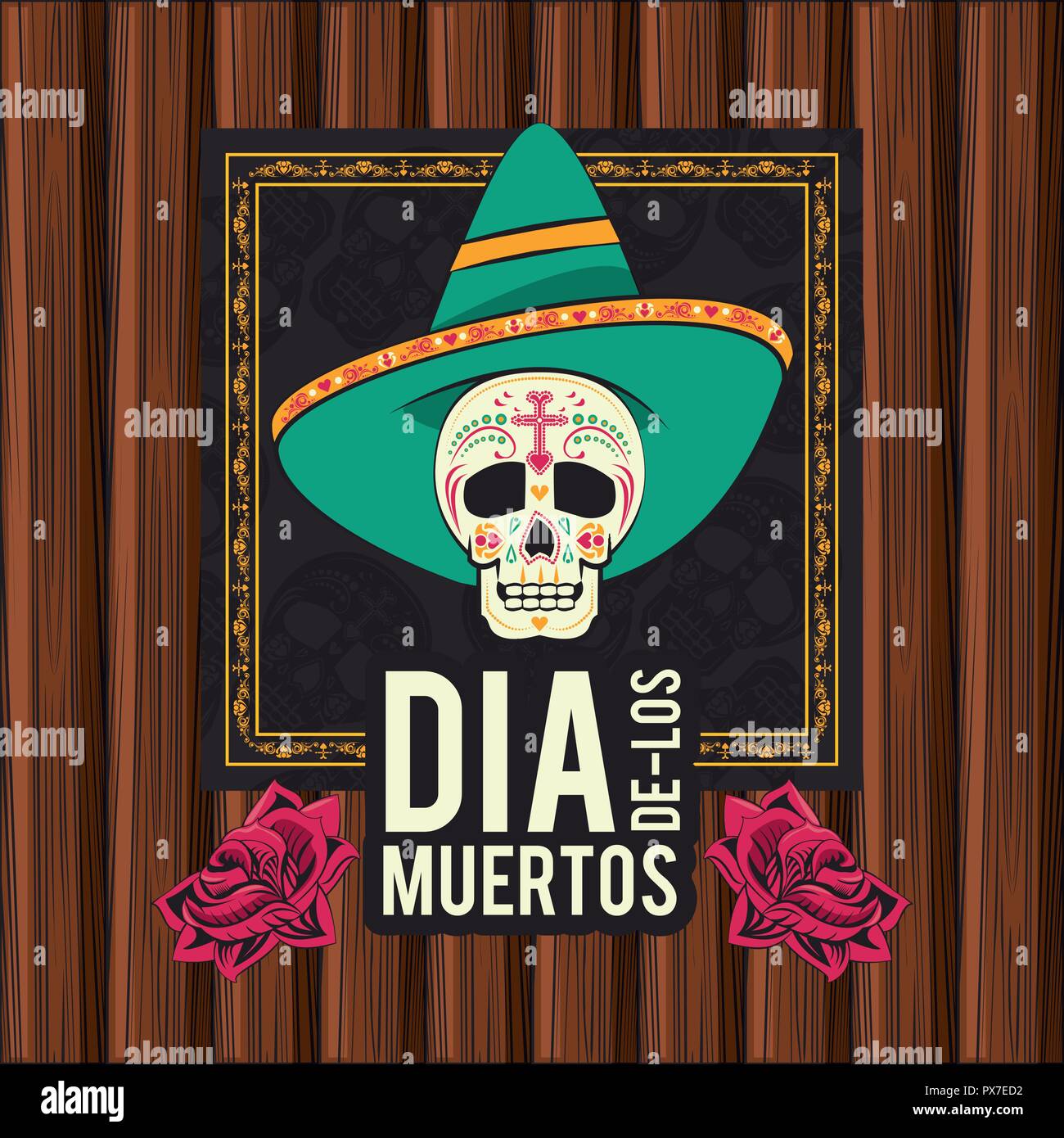Day of the Dead card Stock Vector Image & Art - Alamy