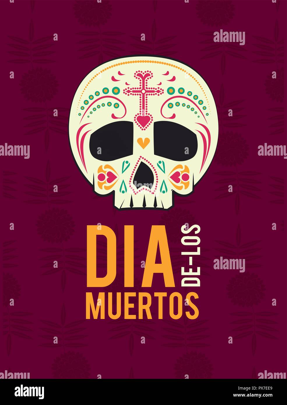 Day of the Dead card Stock Vector Image & Art - Alamy