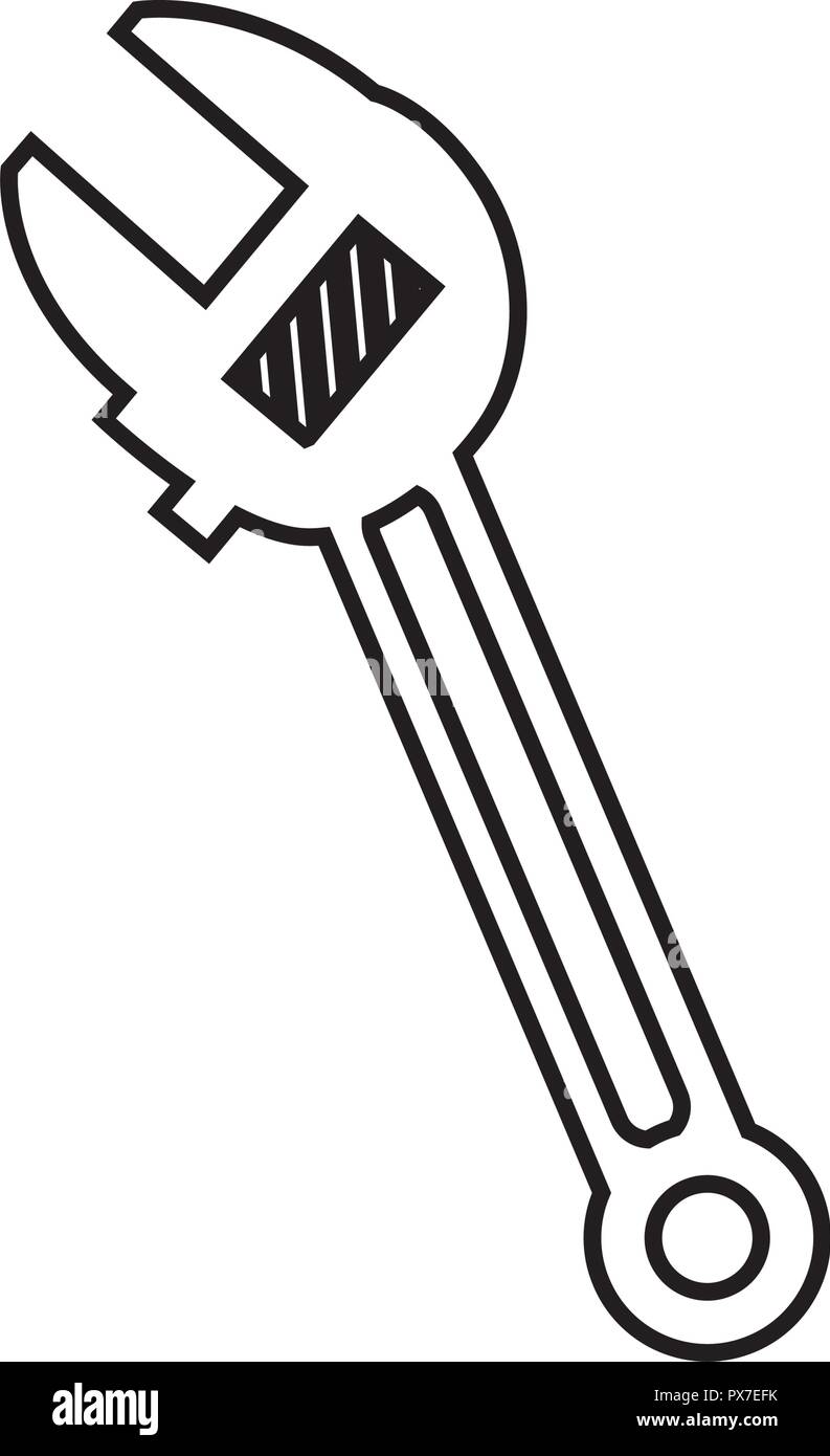 wrench key mechanic tool icon vector illustration design Stock Vector ...
