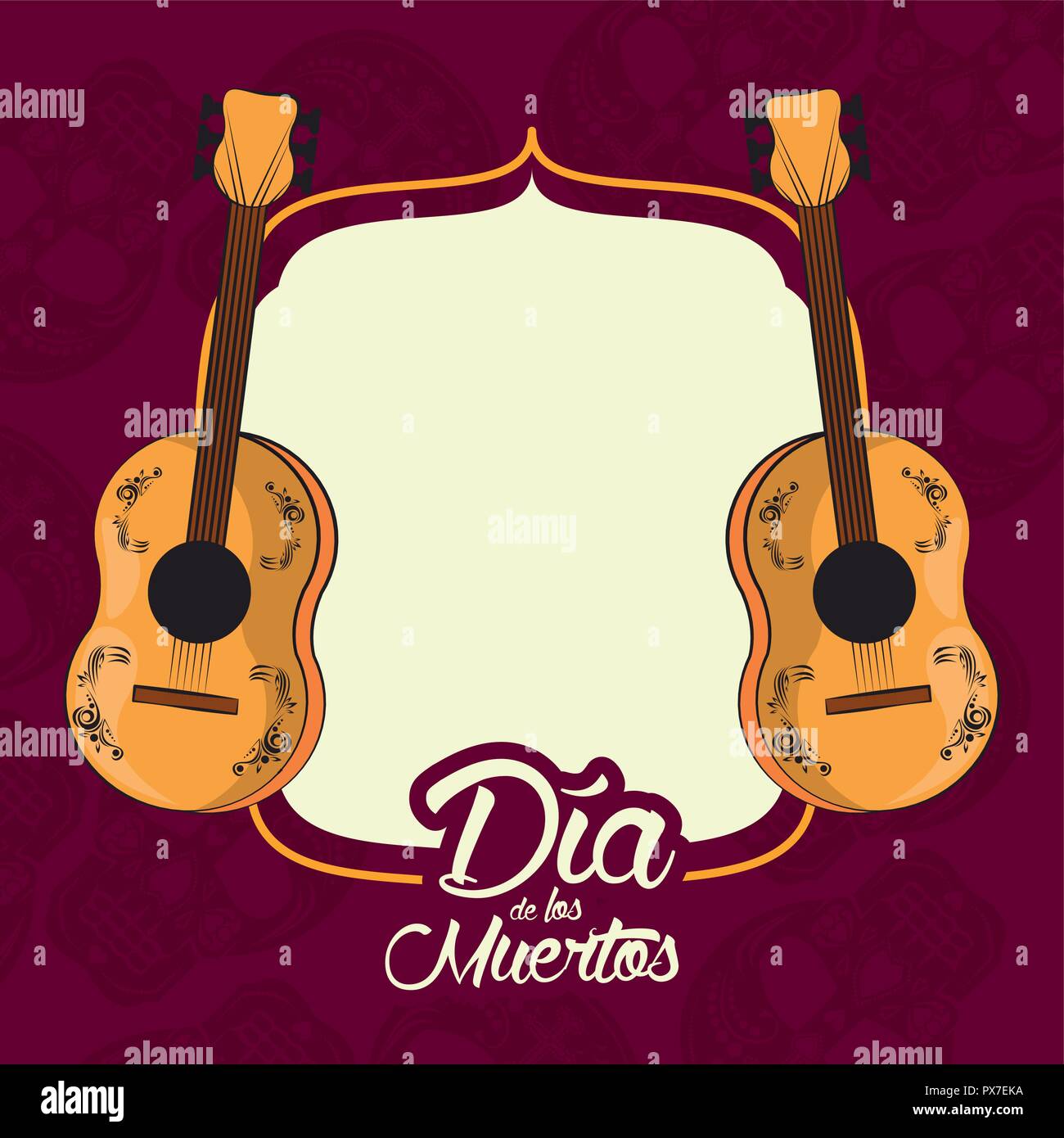 Day Of The Dead Frame Stock Vector Image Art Alamy