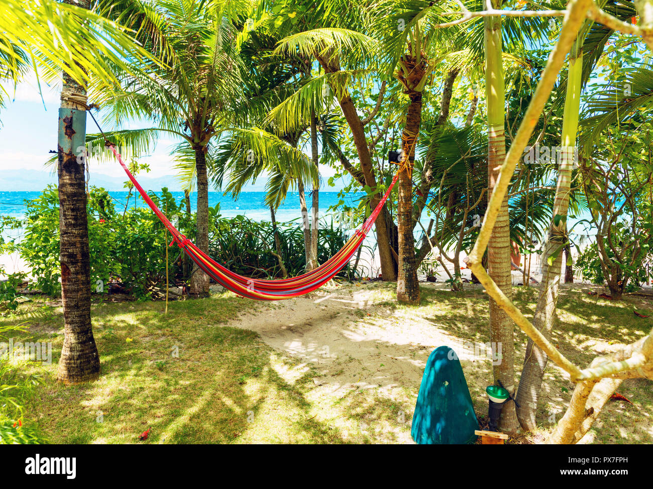 Hammock on a sad beach in Moalboal, Cebu, Philippines Stock Photo Alamy
