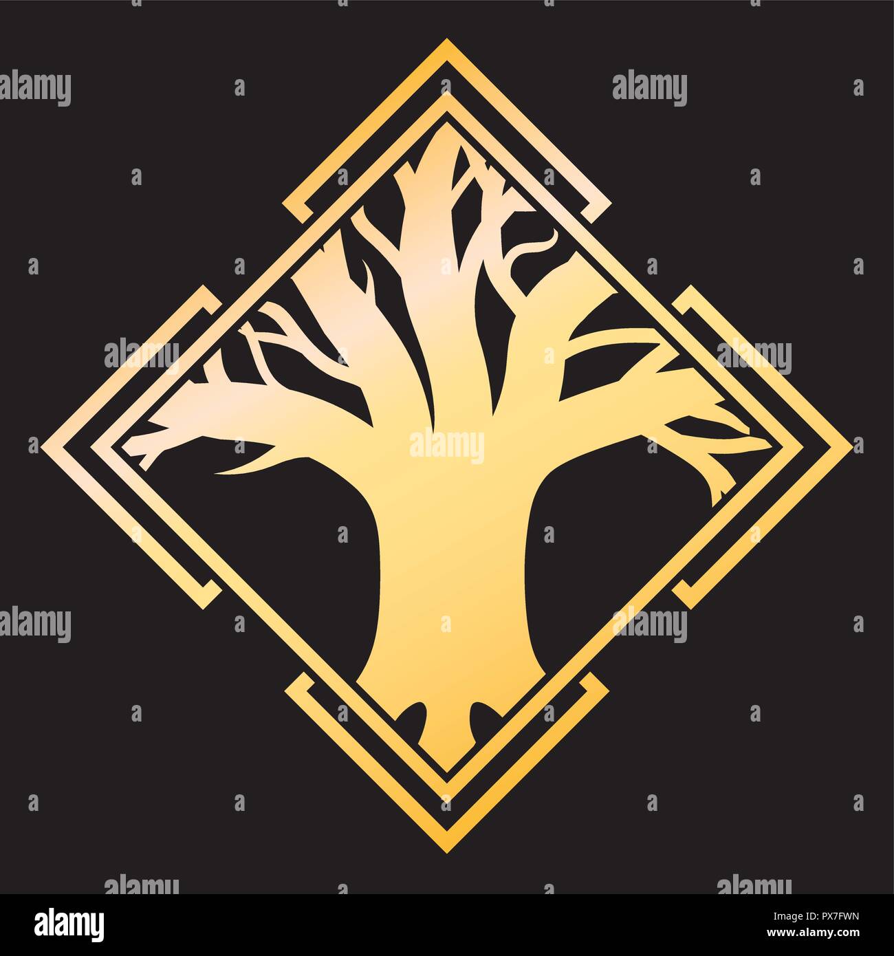 Golden Tree Logo Symbol Jewel Stock Vector Image Art Alamy Golden Tree Logo Symbol Jewel Stock Vector Image Art Alamy