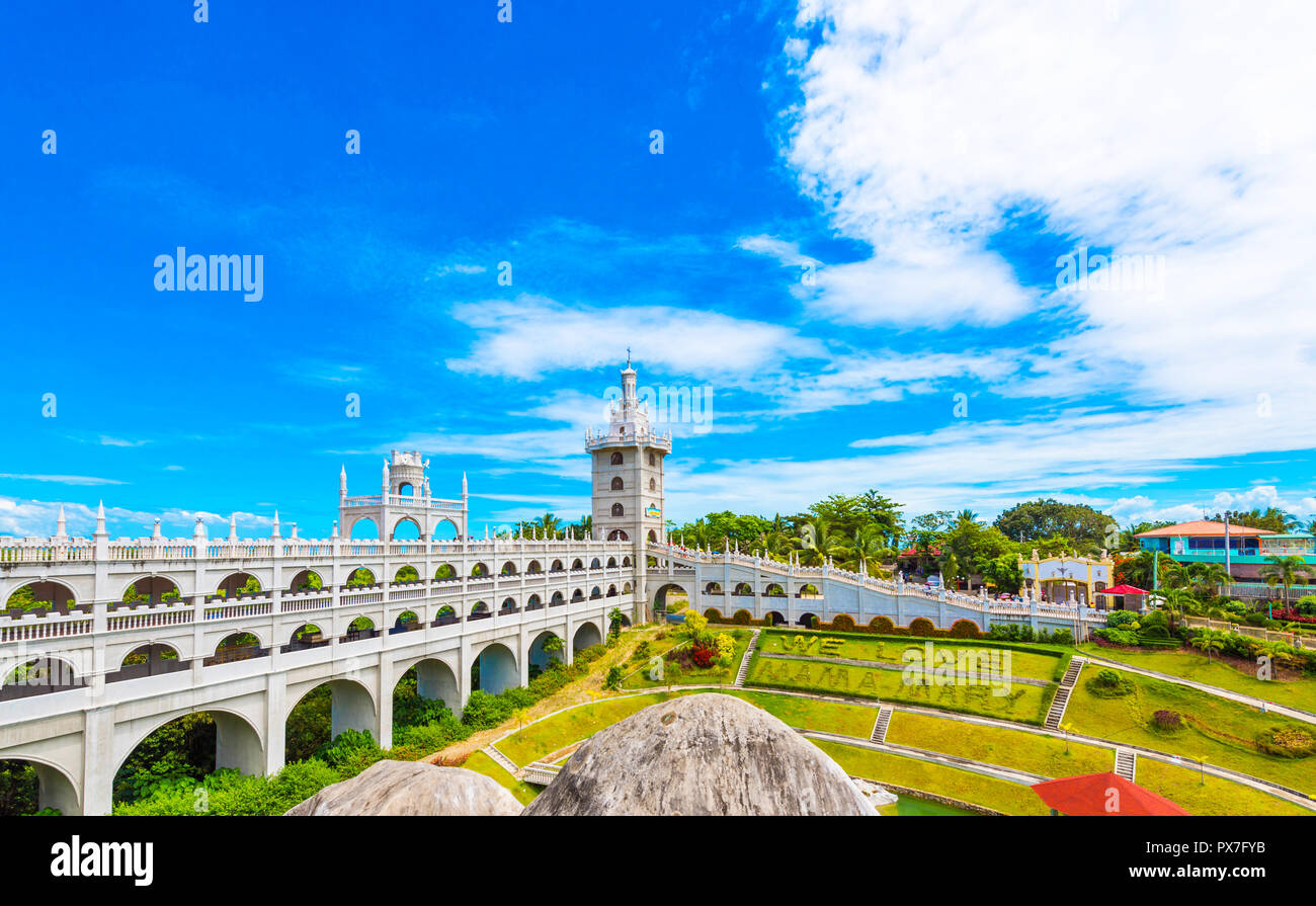 The Catholic Simala Shrine in Sibonga, Cebu, Philippines. Copy space for text Stock Photo