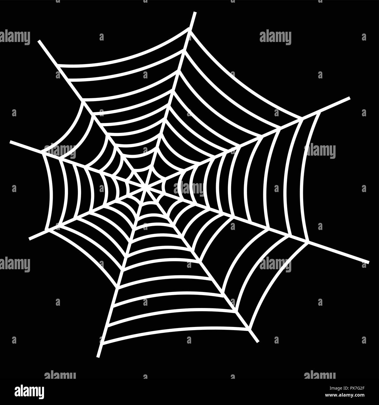 Halloween Icon: The Sticky Spider Web Stock Vector