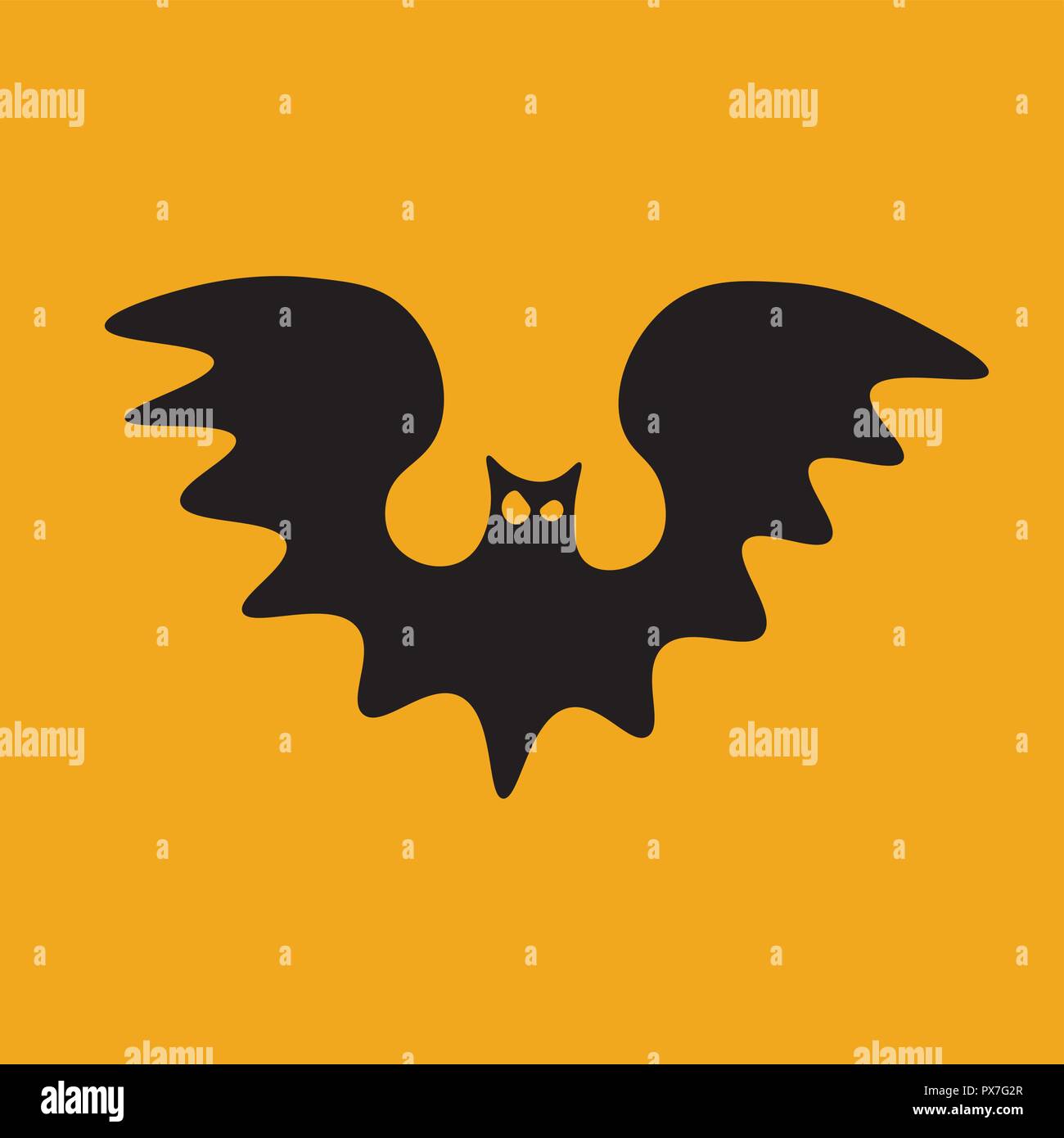 Halloween Icon: The Flying Bat Stock Vector