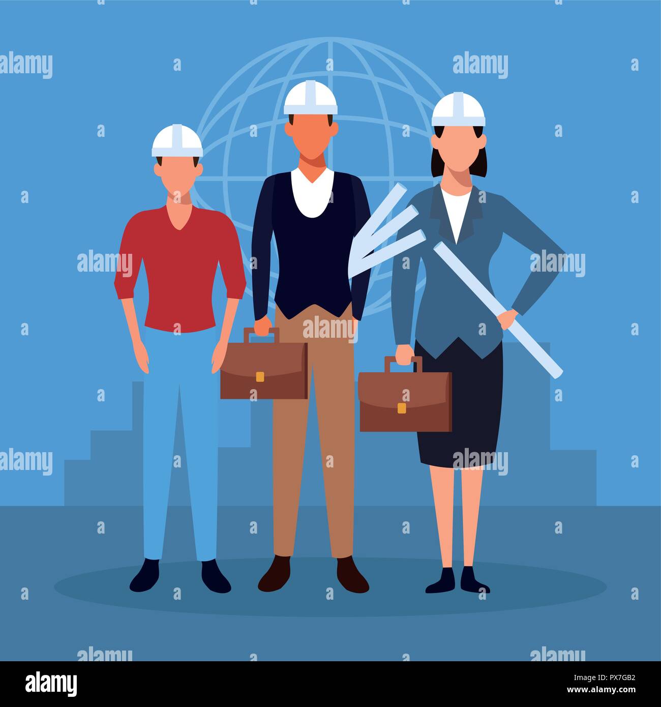 Architect and construction teamwork Stock Vector Image & Art - Alamy