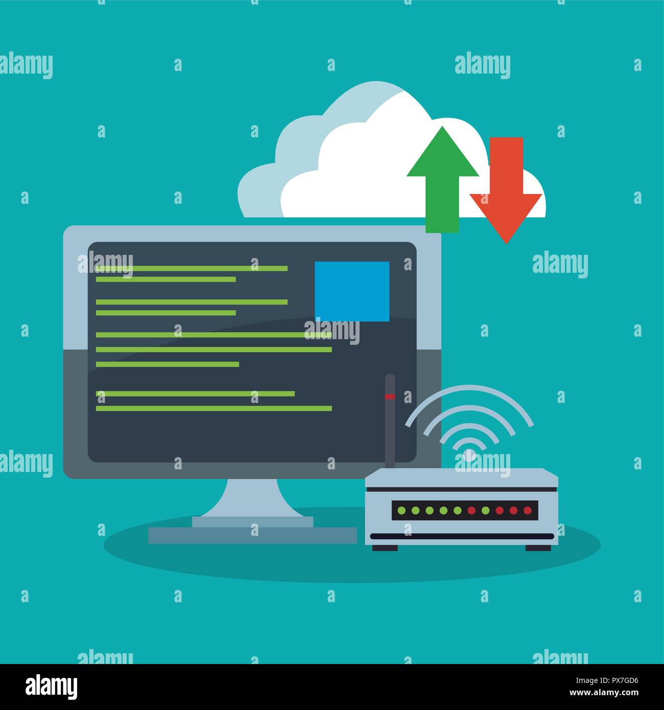 Cloud computing technology Stock Vector Image & Art - Alamy
