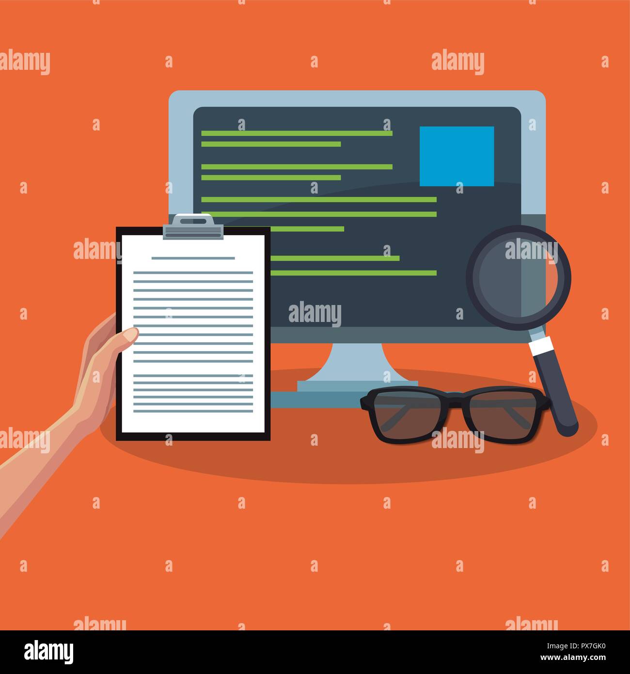 Sunglasses office Stock Vector Images - Alamy