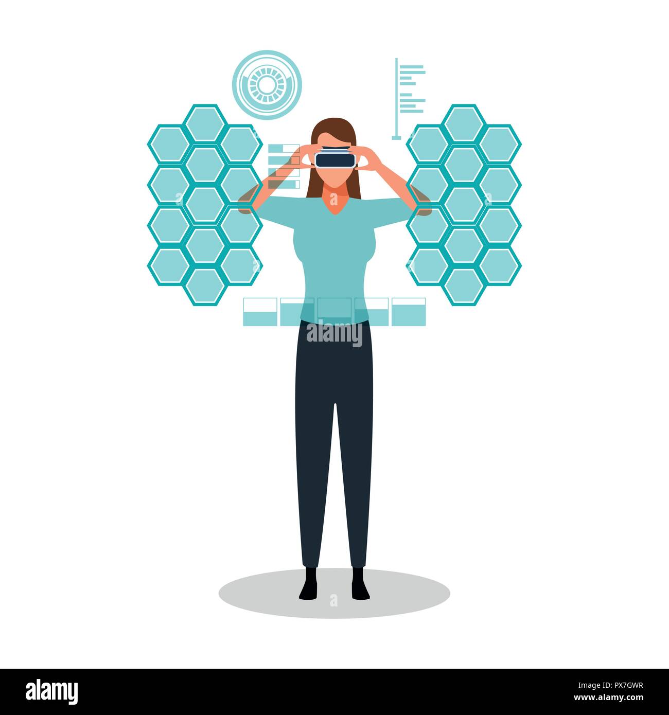 Virtual reality technology Stock Vector Image & Art - Alamy