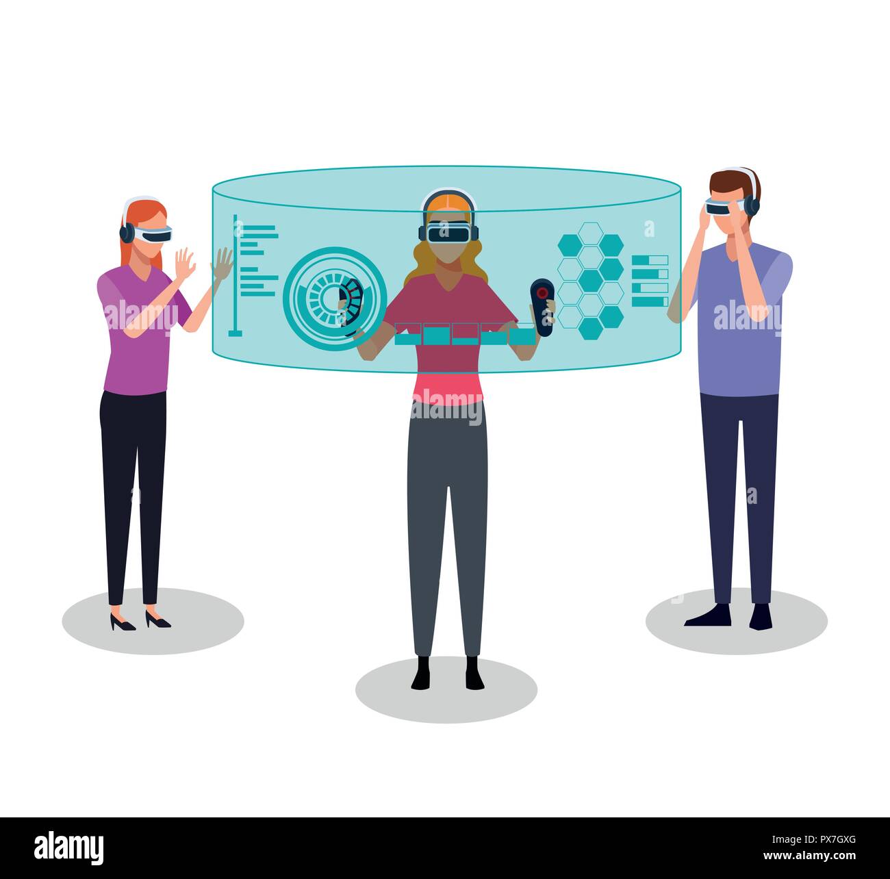 Virtual reality technology Stock Vector Image & Art - Alamy