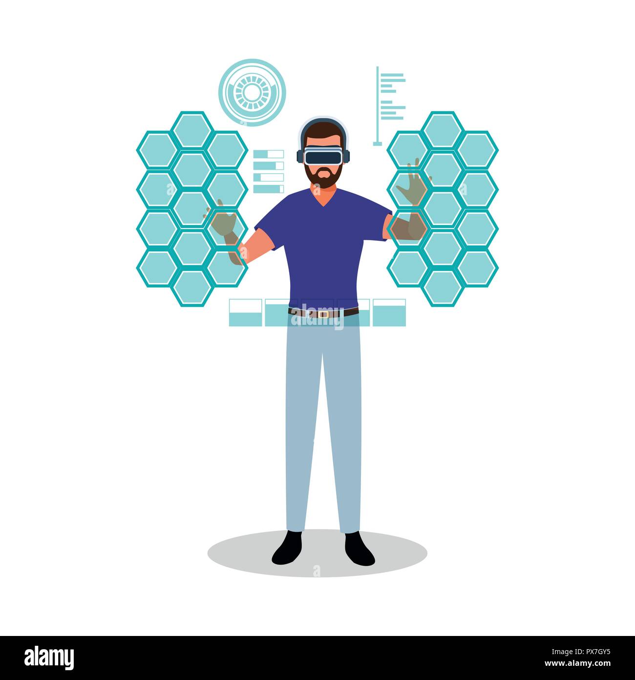 Virtual reality technology Stock Vector Image & Art - Alamy