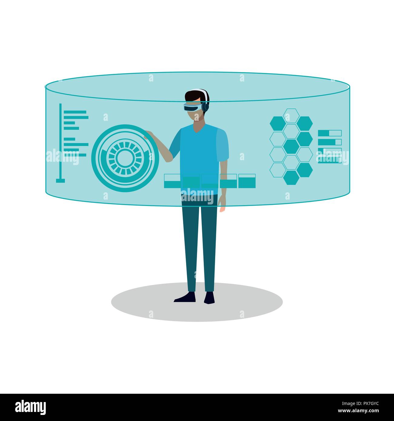 Virtual reality technology Stock Vector Image & Art - Alamy
