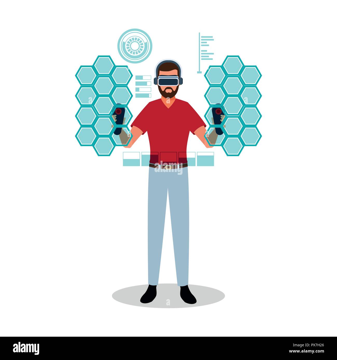 Virtual reality technology Stock Vector Image & Art - Alamy