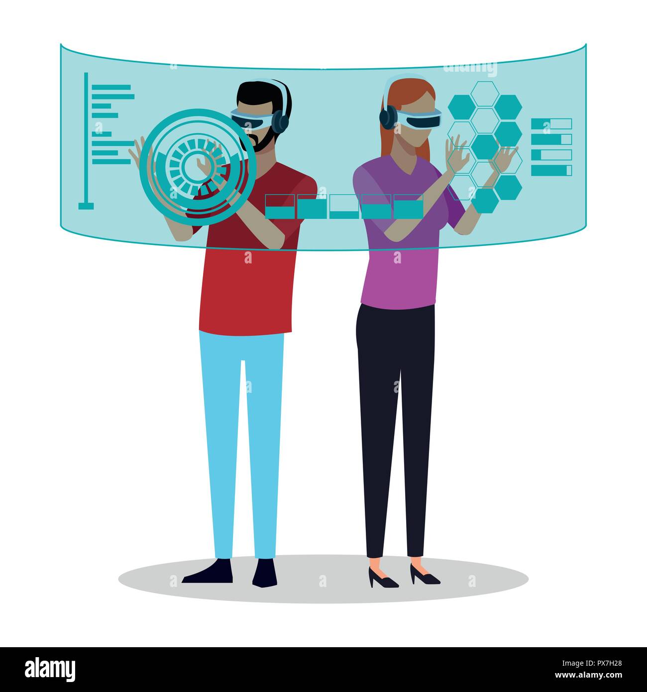 Virtual reality technology Stock Vector Image & Art - Alamy