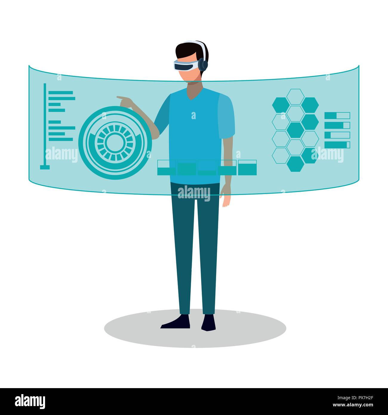 Virtual reality technology Stock Vector Image & Art - Alamy