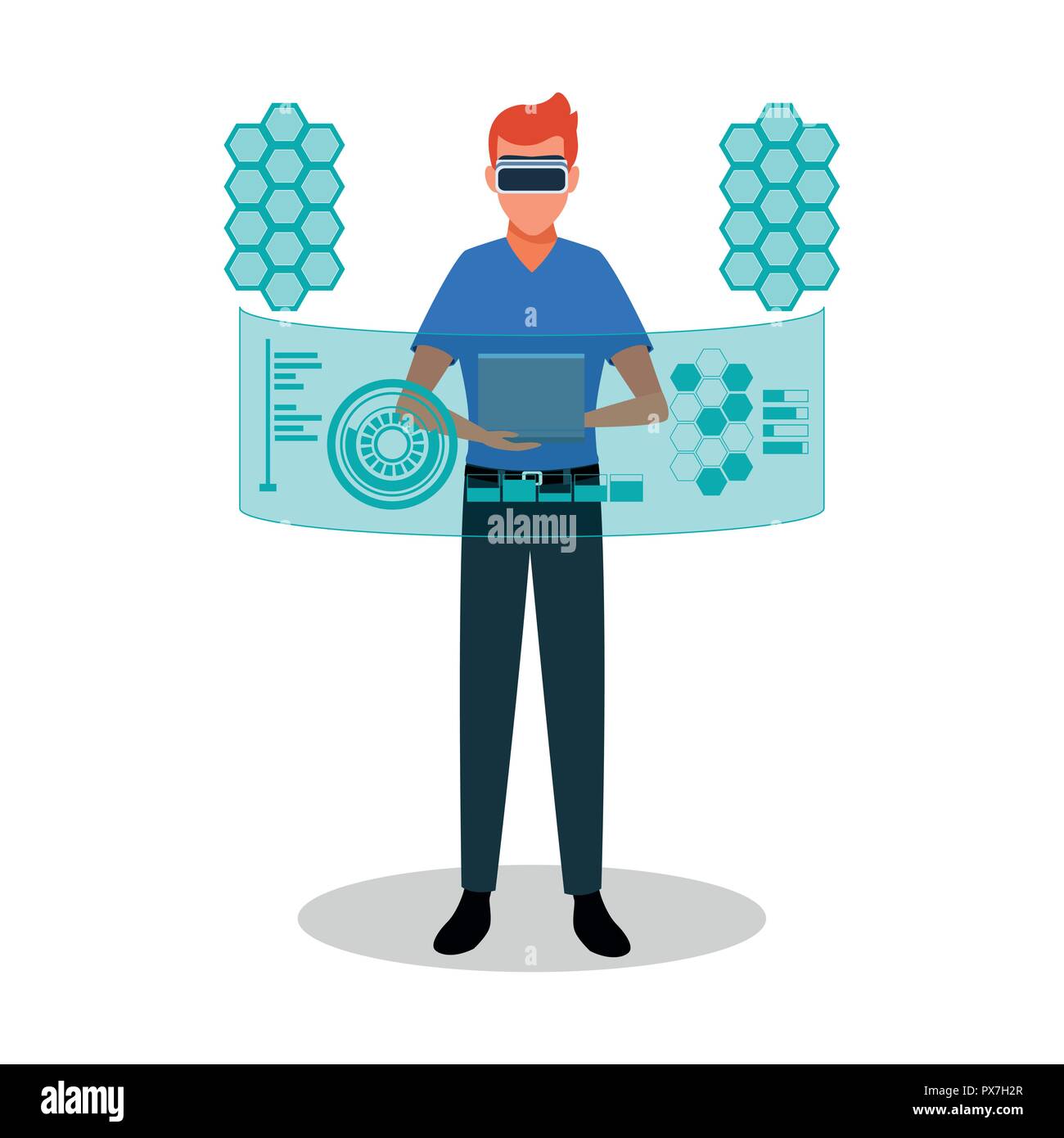 Virtual reality technology Stock Vector Image & Art - Alamy