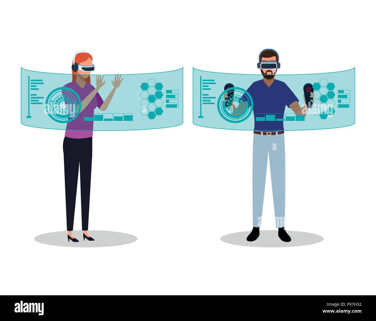 Virtual reality technology Stock Vector Image & Art - Alamy