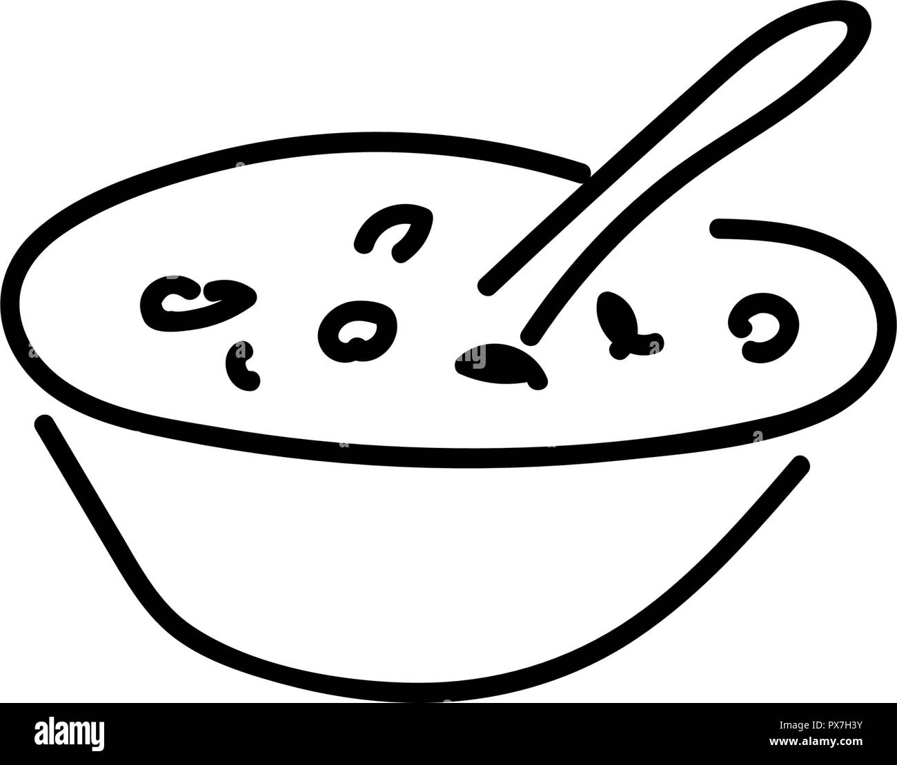 Bowl of oatmeal Black and White Stock Photos & Images Alamy