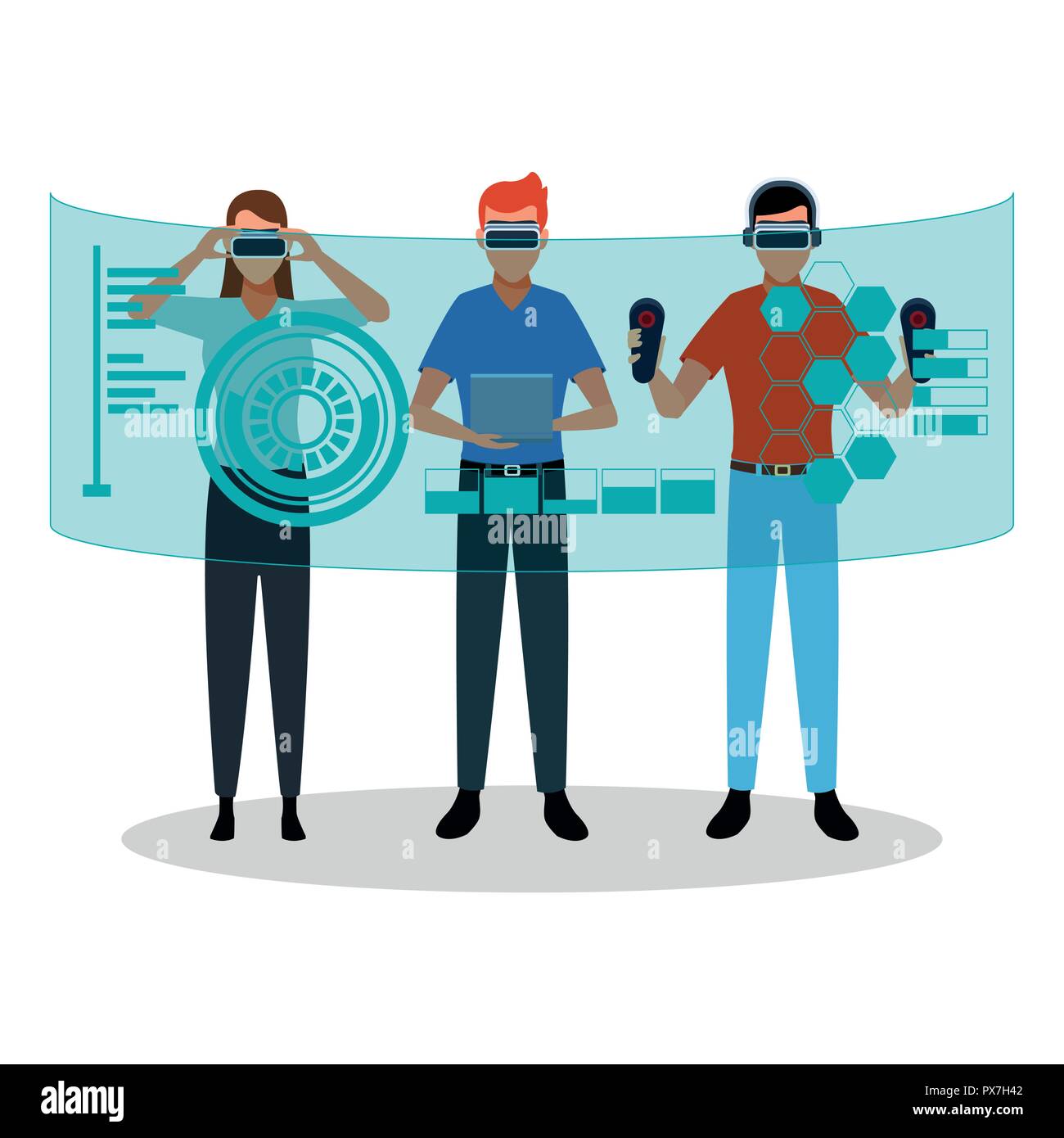 Virtual reality technology Stock Vector Image & Art - Alamy