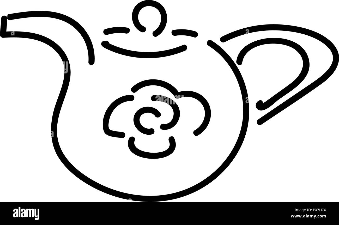 Teapot vector pictogram. An illustration style is a flat iconic symbol ...