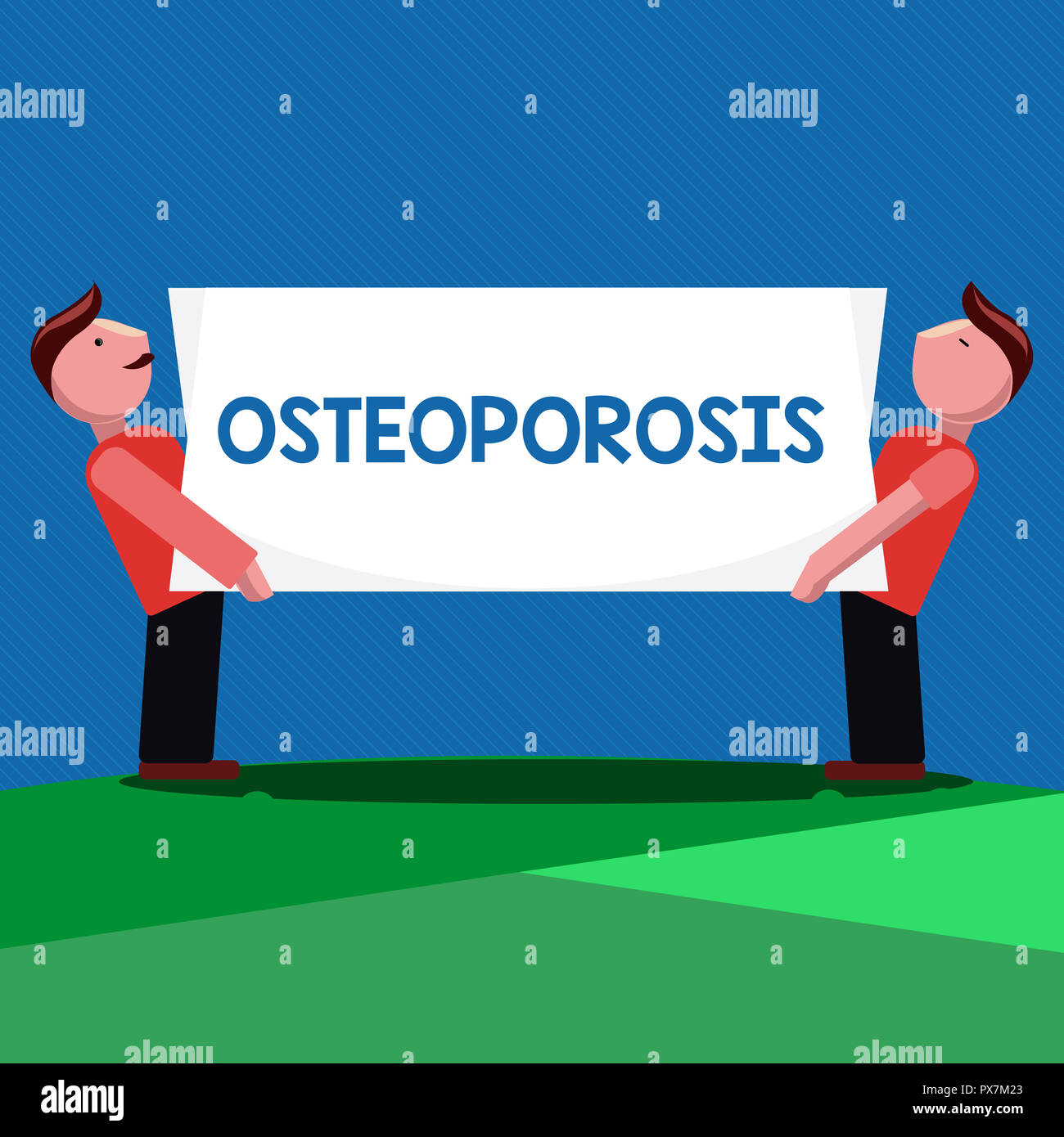 Handwriting text Osteoporosis. Concept meaning Medical condition