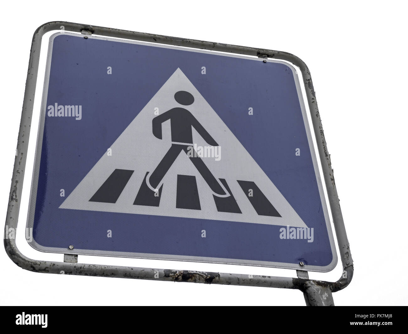 Sign Pedestrian Crossing Stock Photo Alamy